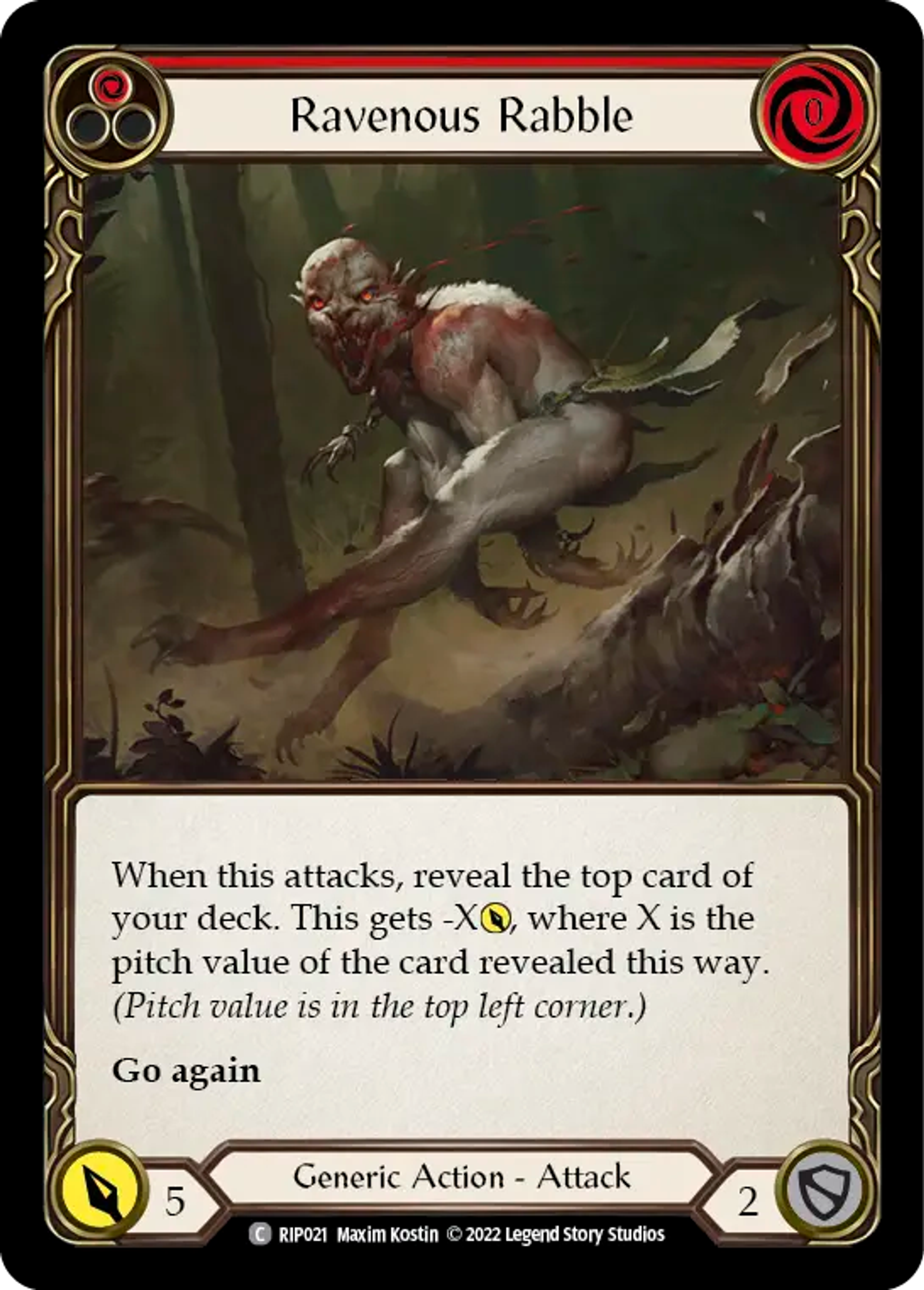 Ravenous Rabble (Red) — Riptide - Blitz Deck — Flesh and Blood