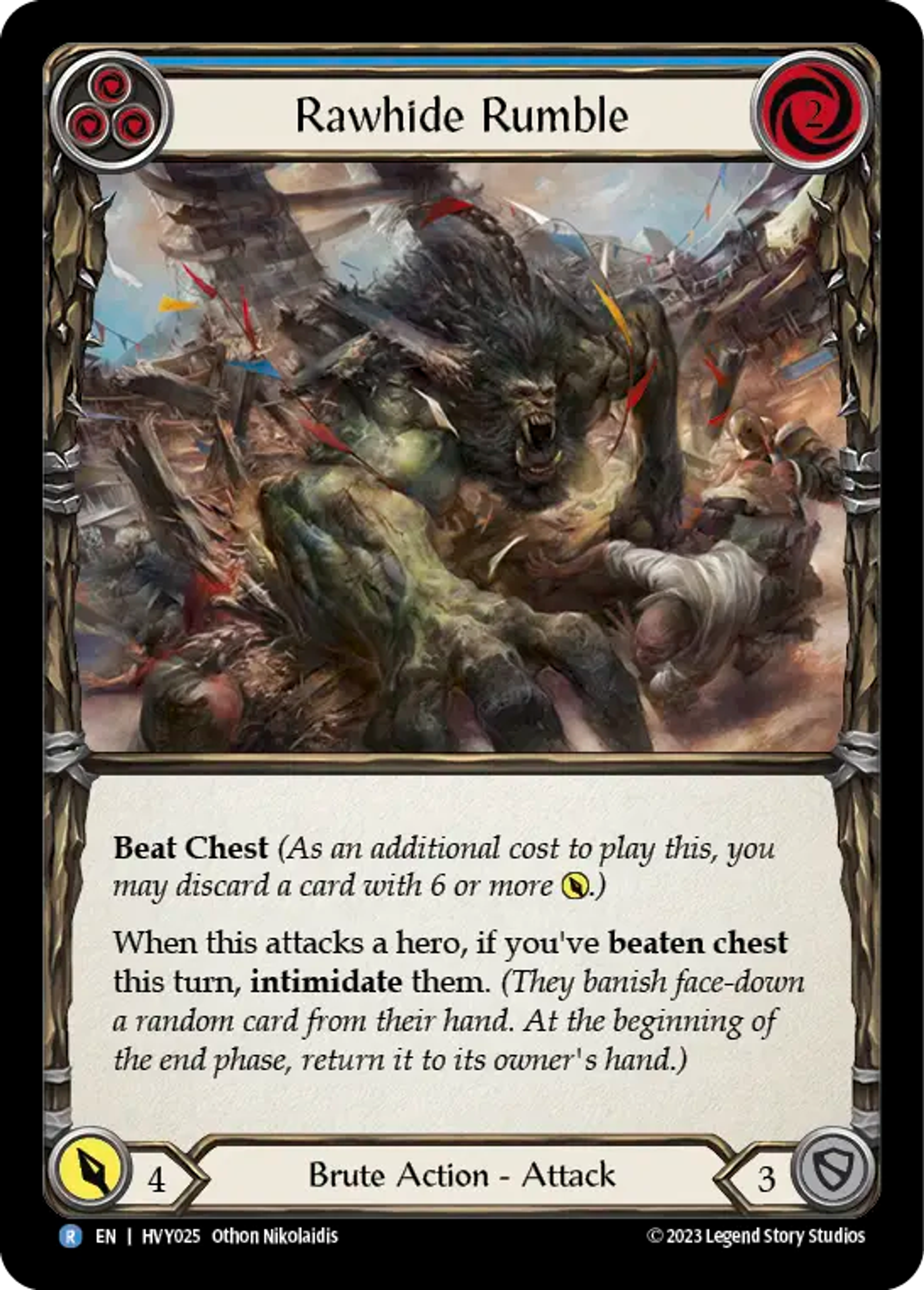 Rawhide Rumble (Blue) — Heavy Hitters — Flesh and Blood