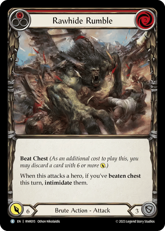 Rawhide Rumble (Red) — Rhinar - Heavy Hitters Blitz Deck — Flesh and Blood