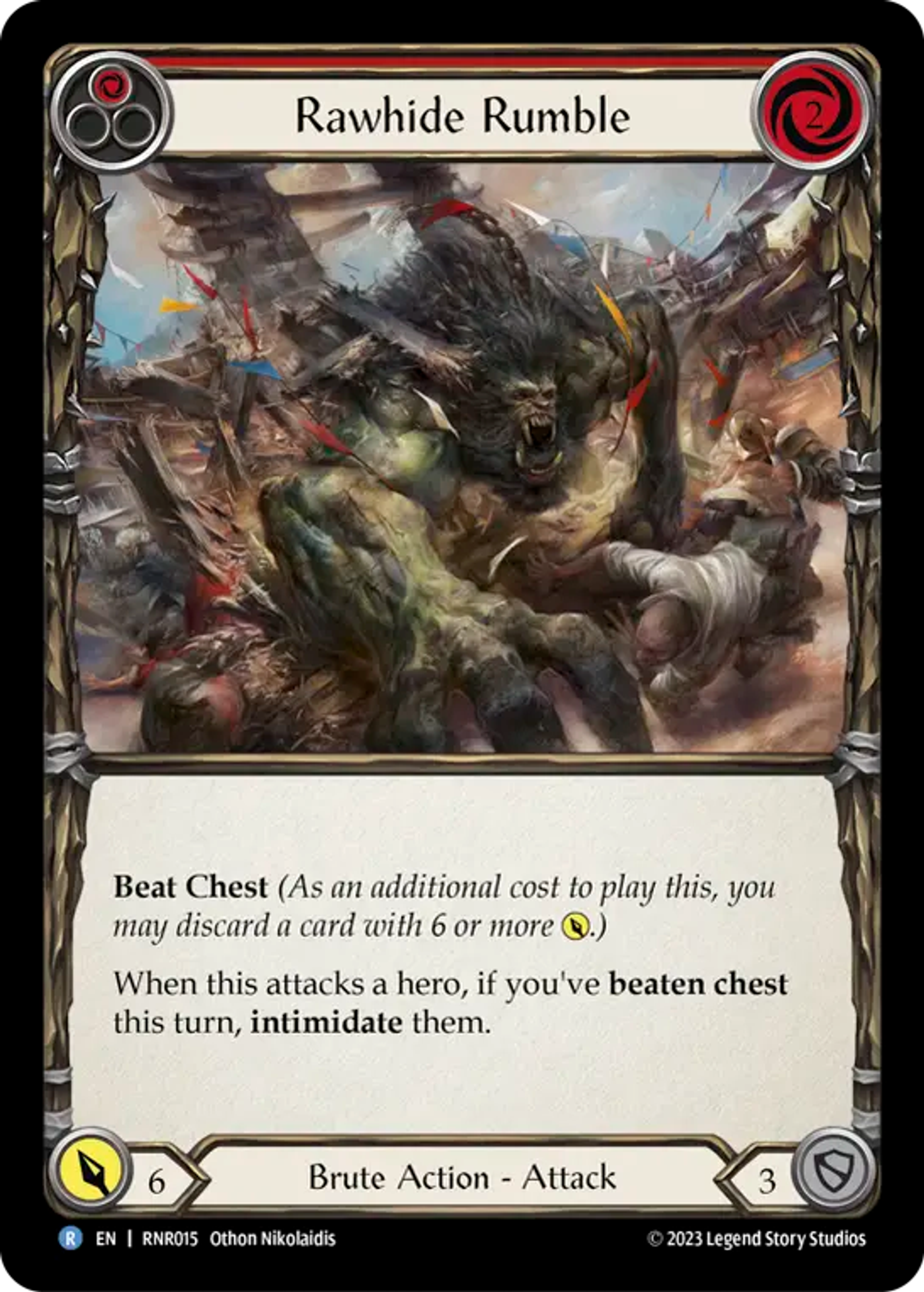 Rawhide Rumble (Red) — Rhinar - Heavy Hitters Blitz Deck — Flesh and Blood