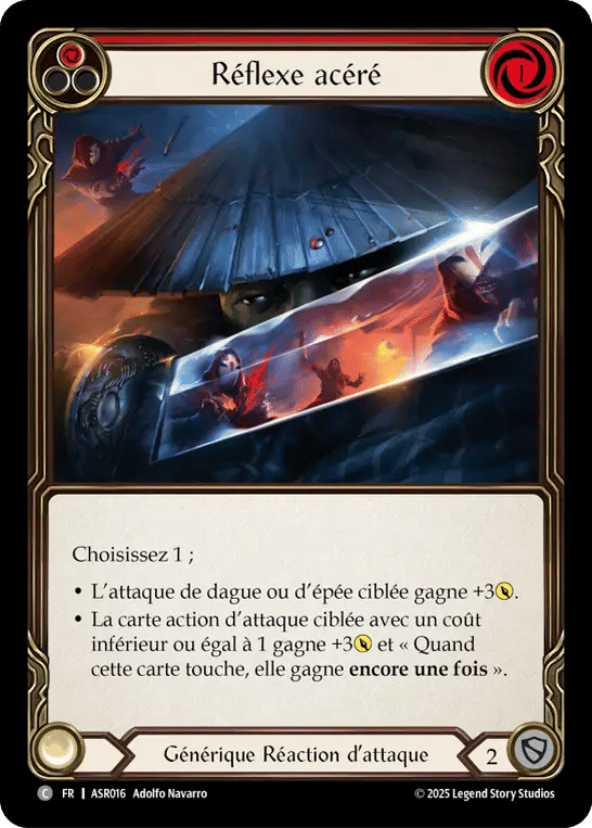Réflexe acéré — Armory Deck - Ira, Scarlet Revenger — Flesh and Blood