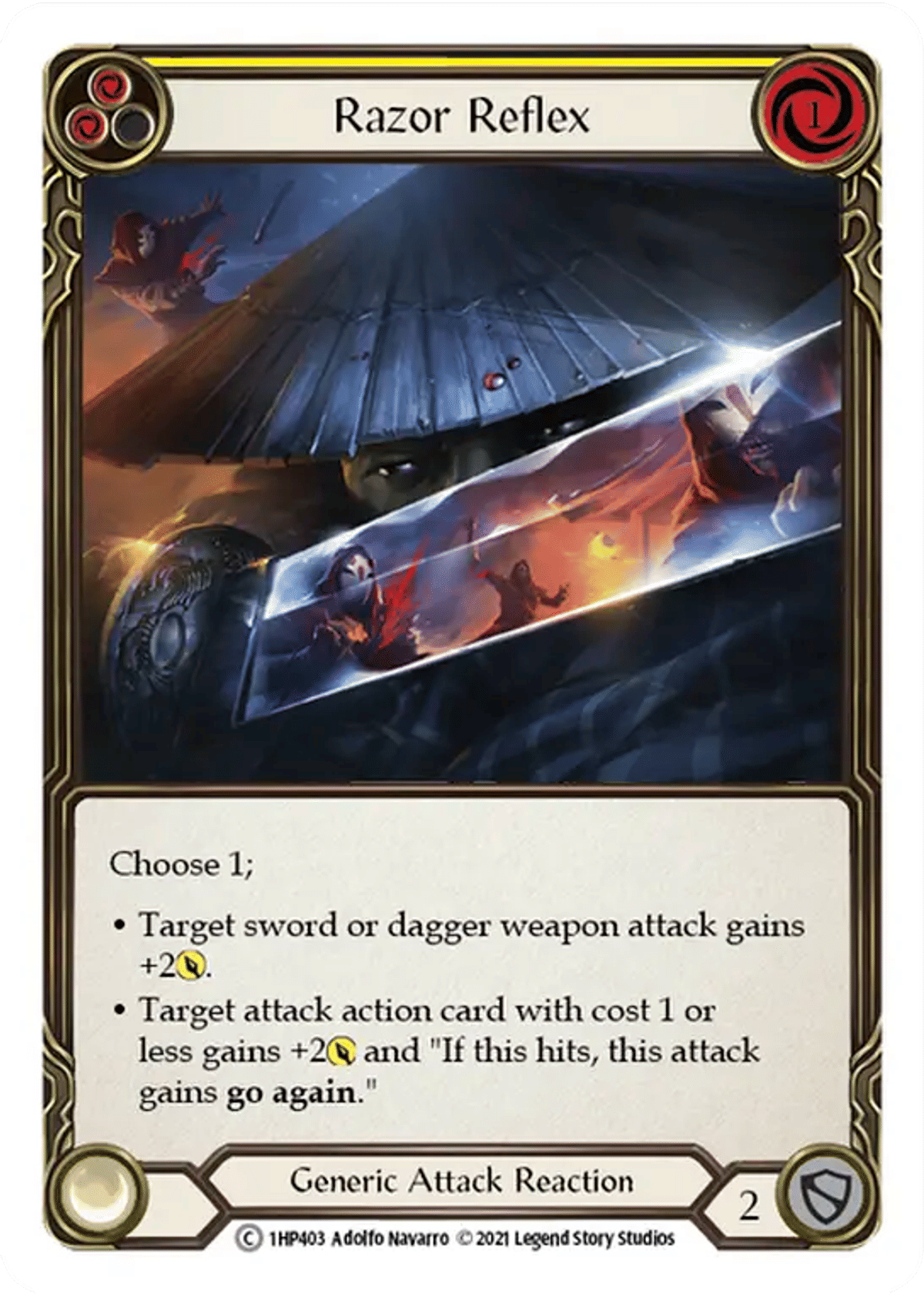 Razor Reflex (Yellow) from History Pack 1 - Flesh and Blood