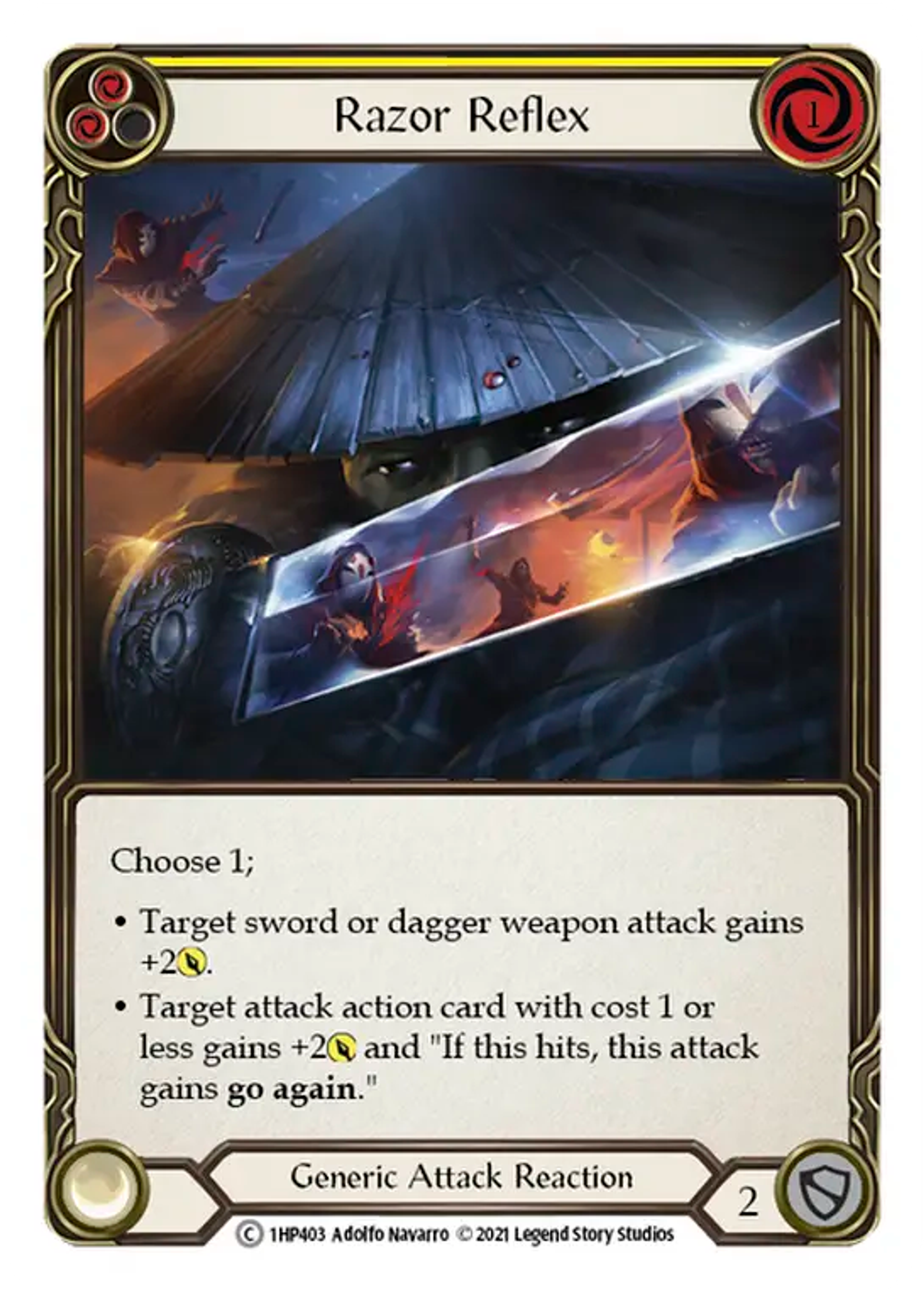 Razor Reflex (Yellow) — History Pack 1 — Flesh and Blood