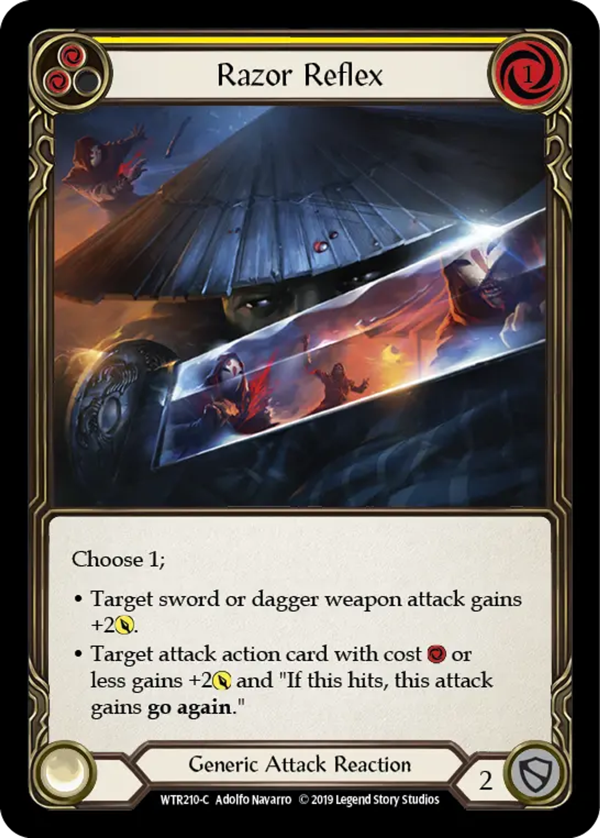 Razor Reflex (Yellow) — Welcome to Rathe — Flesh and Blood