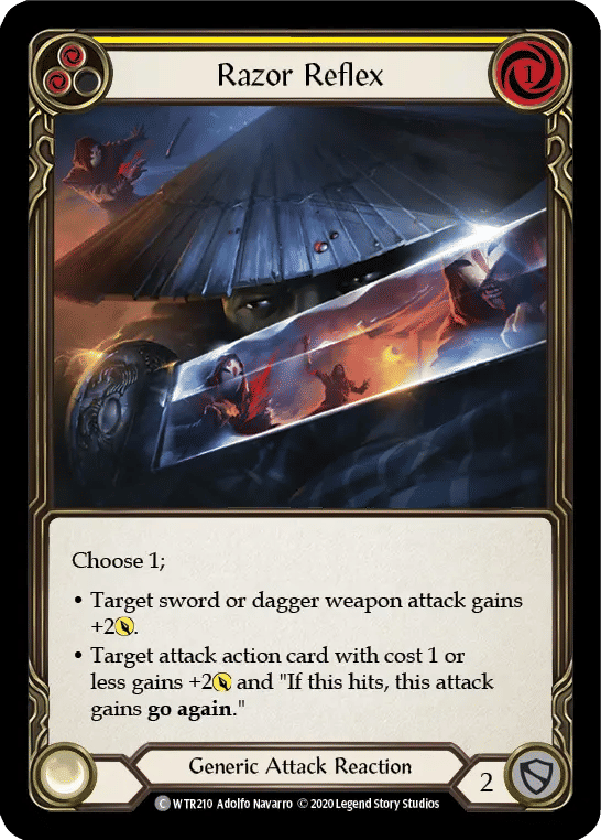 Razor Reflex (Yellow) — Welcome to Rathe - Unlimited — Flesh and Blood