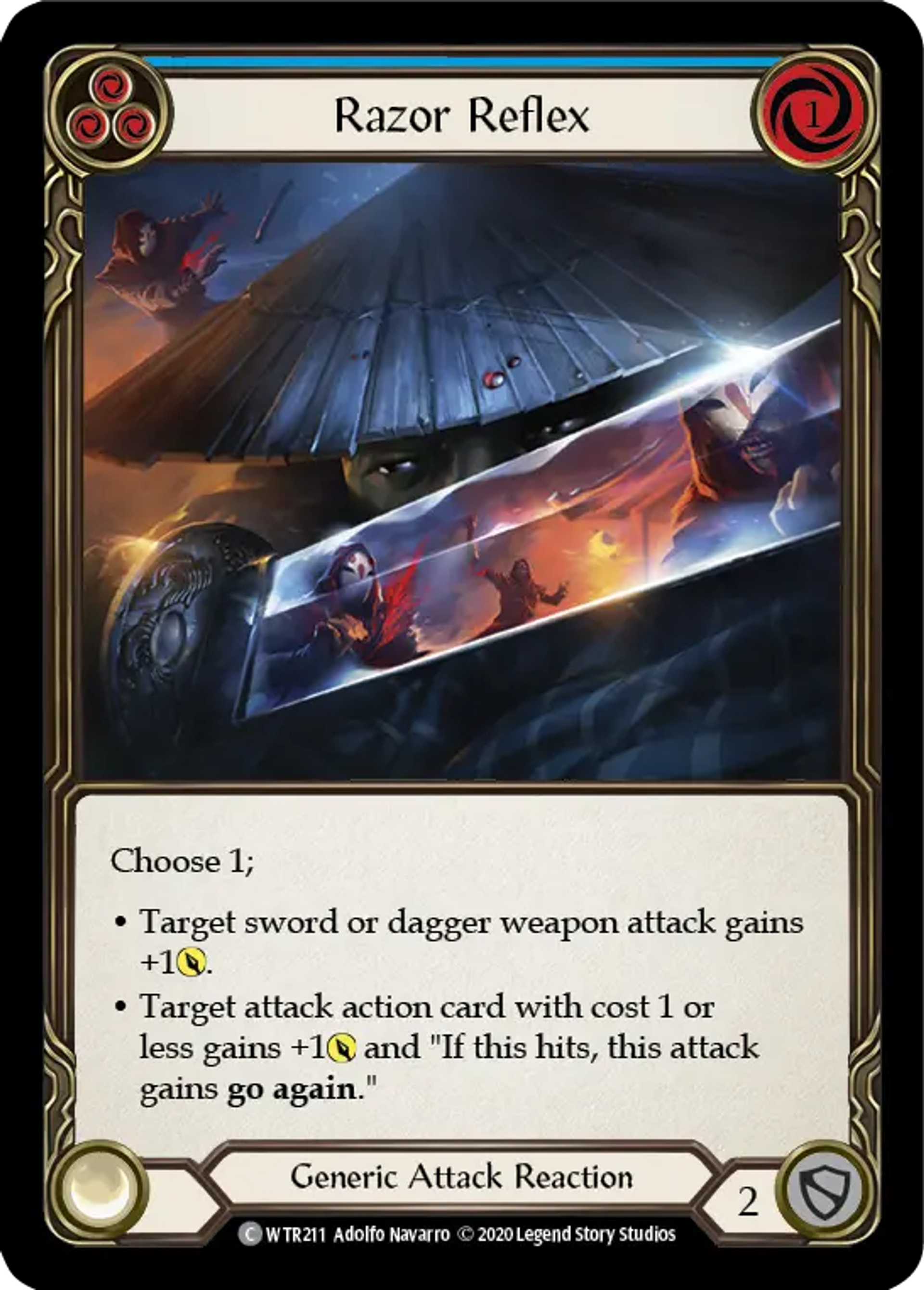 Razor Reflex (Blue) — Welcome to Rathe - Unlimited — Flesh and Blood