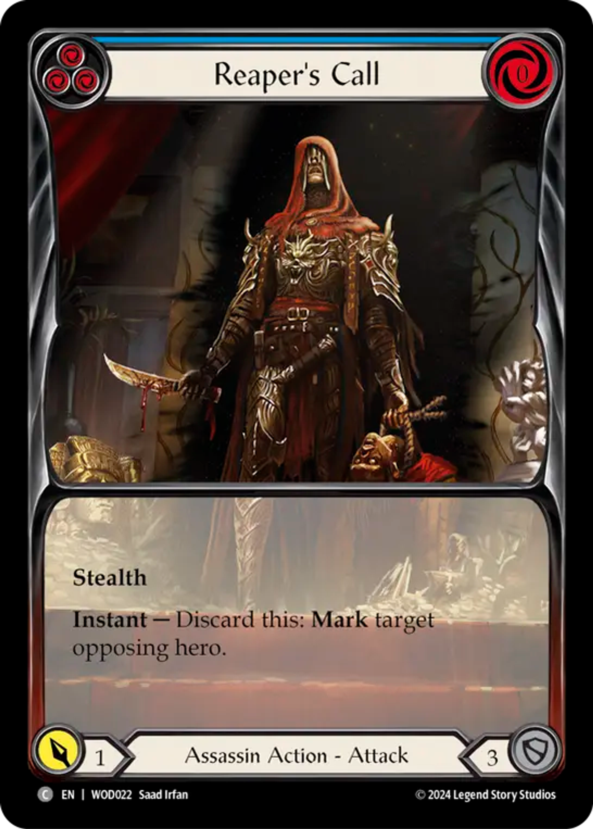 Reaper's Call (Blue) — The Hunted Blitz Deck - Arakni, Web of Deceit — Flesh and Blood