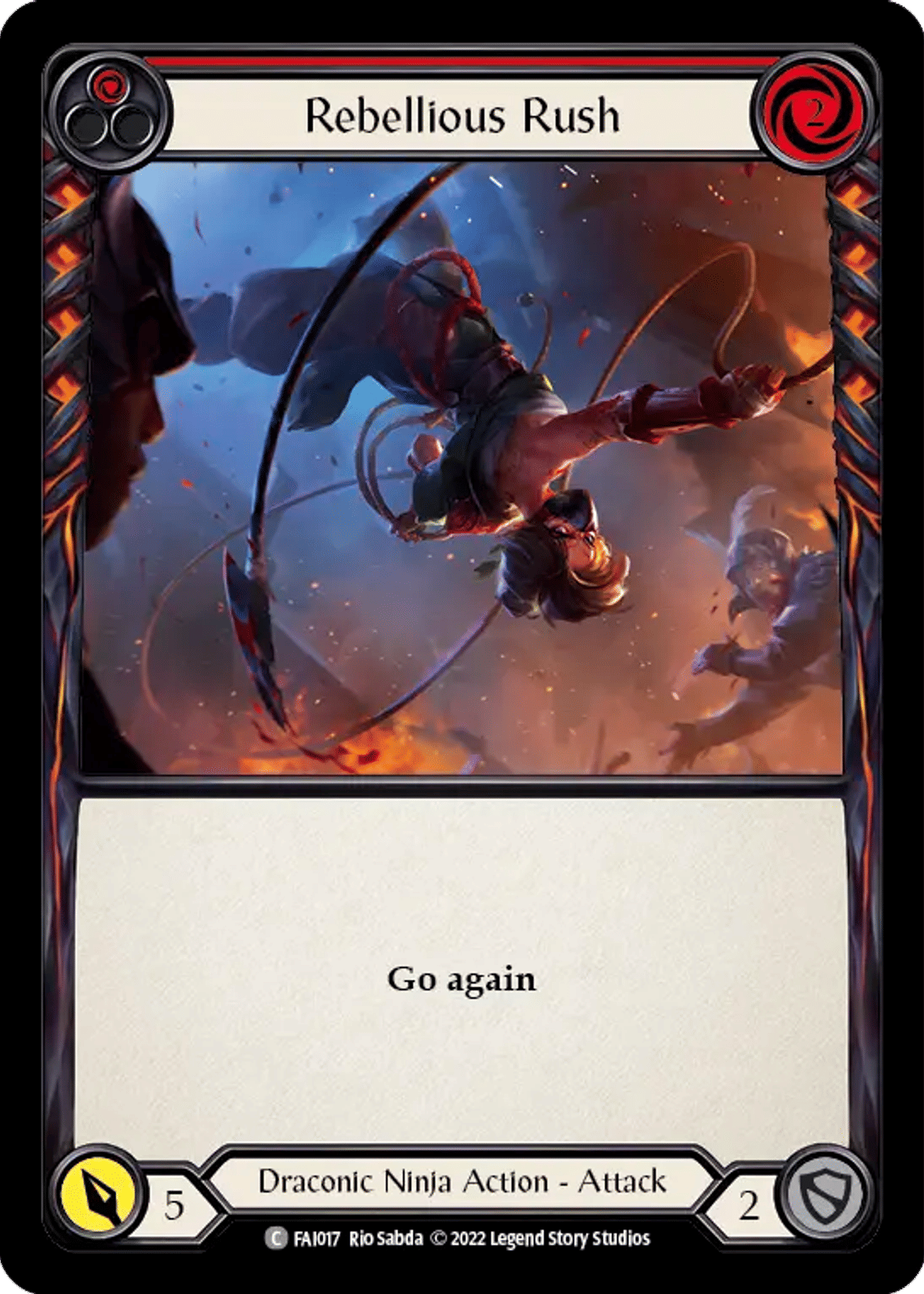 Rebellious Rush (Red) from Fai - Blitz Deck - Flesh and Blood