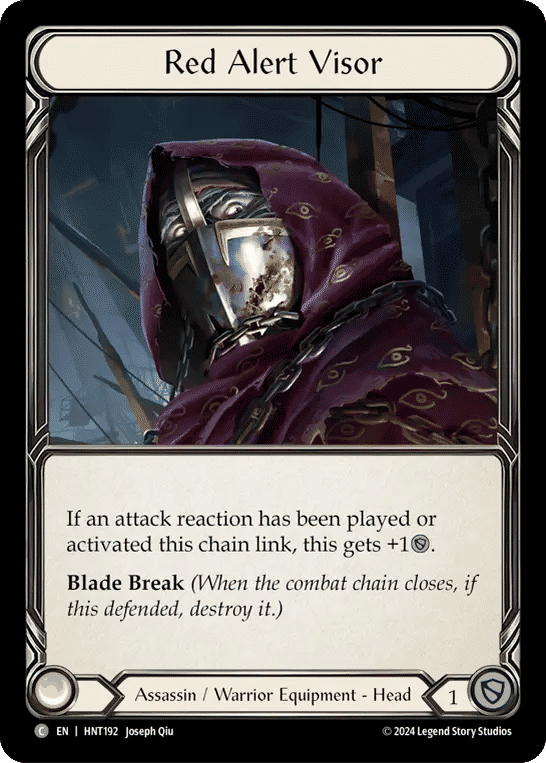 Red Alert Visor — The Hunted — Flesh and Blood