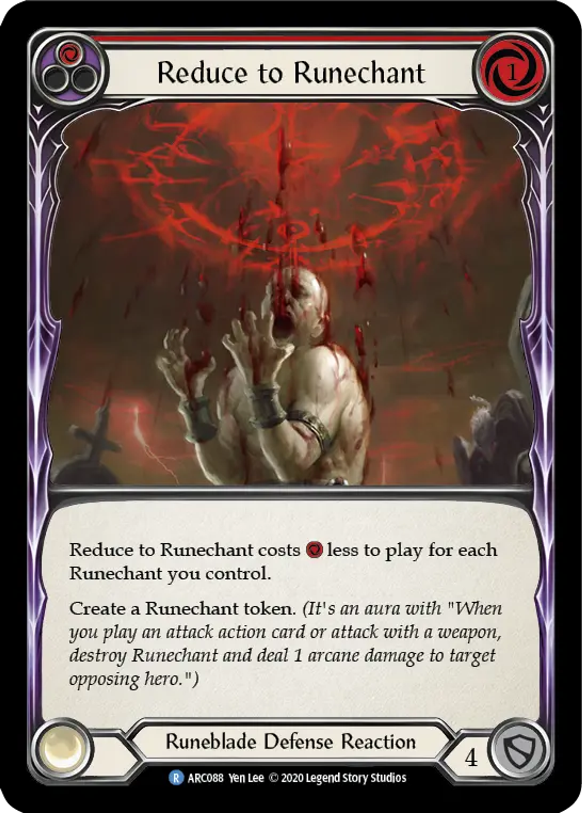 Reduce to Runechant (Red) — Arcane Rising - Unlimited — Flesh and Blood