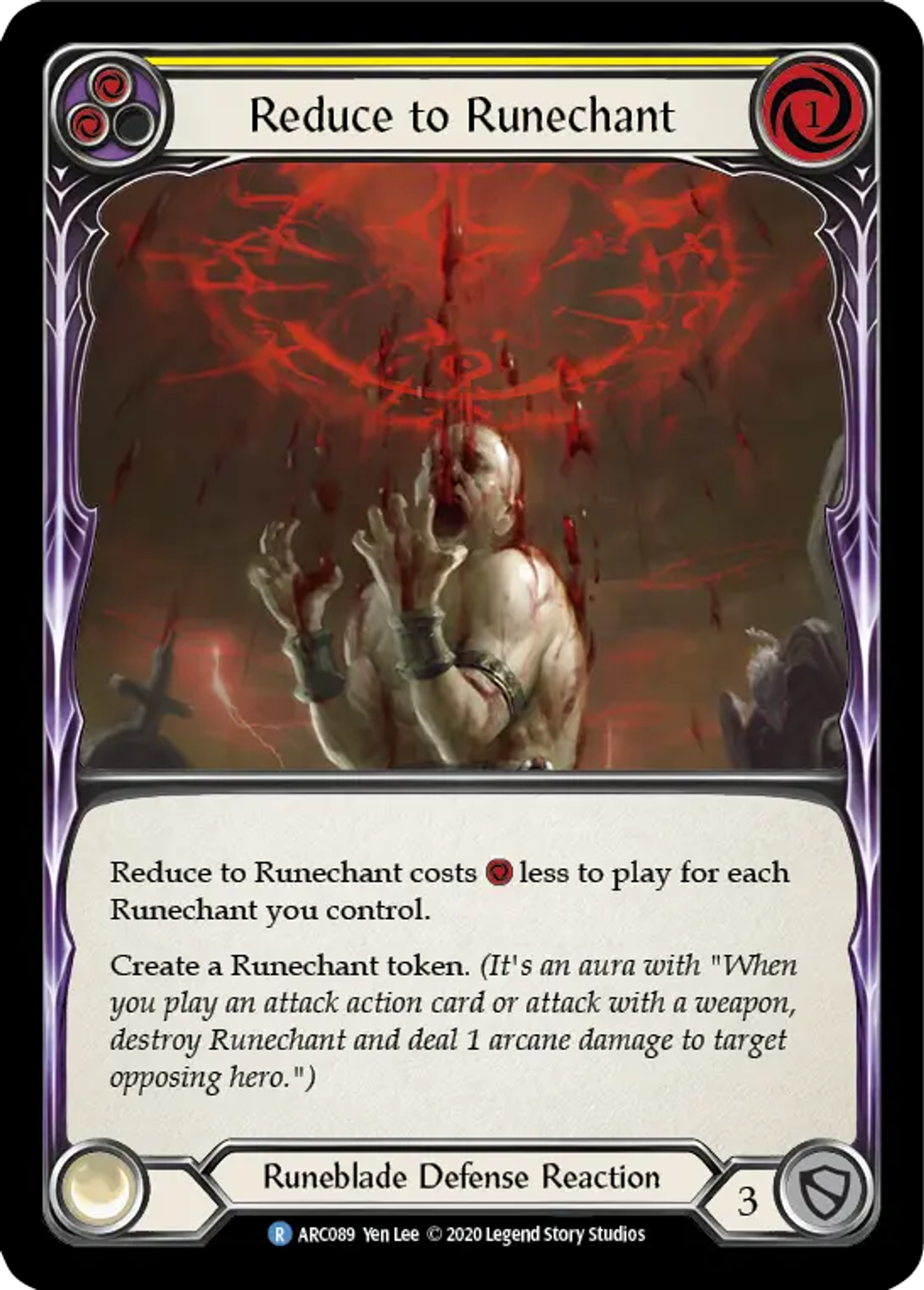 Reduce to Runechant (Yellow) — Arcane Rising - Unlimited — Flesh and Blood