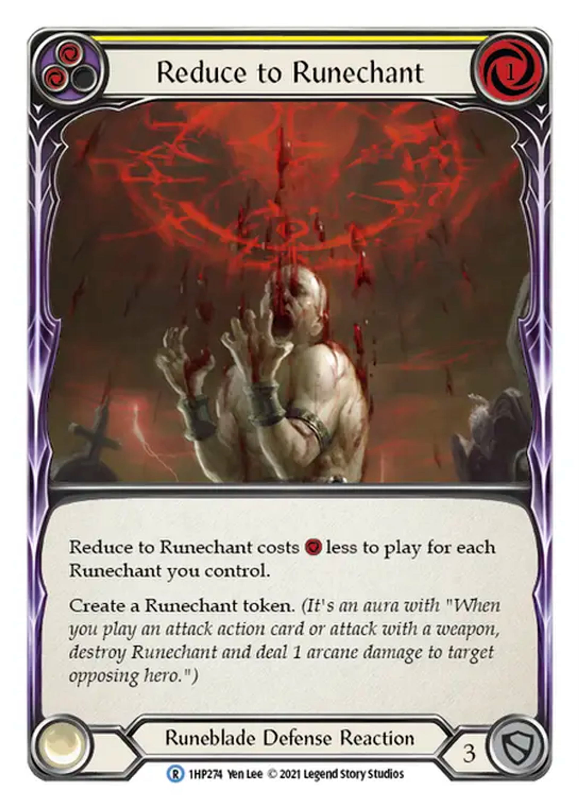 Reduce to Runechant (Yellow) — History Pack 1 — Flesh and Blood
