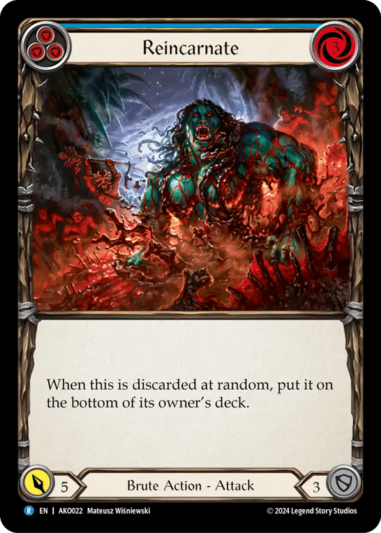 Reincarnate (Blue) — Armory Deck - Kayo, Armed and Dangerous — Flesh and Blood