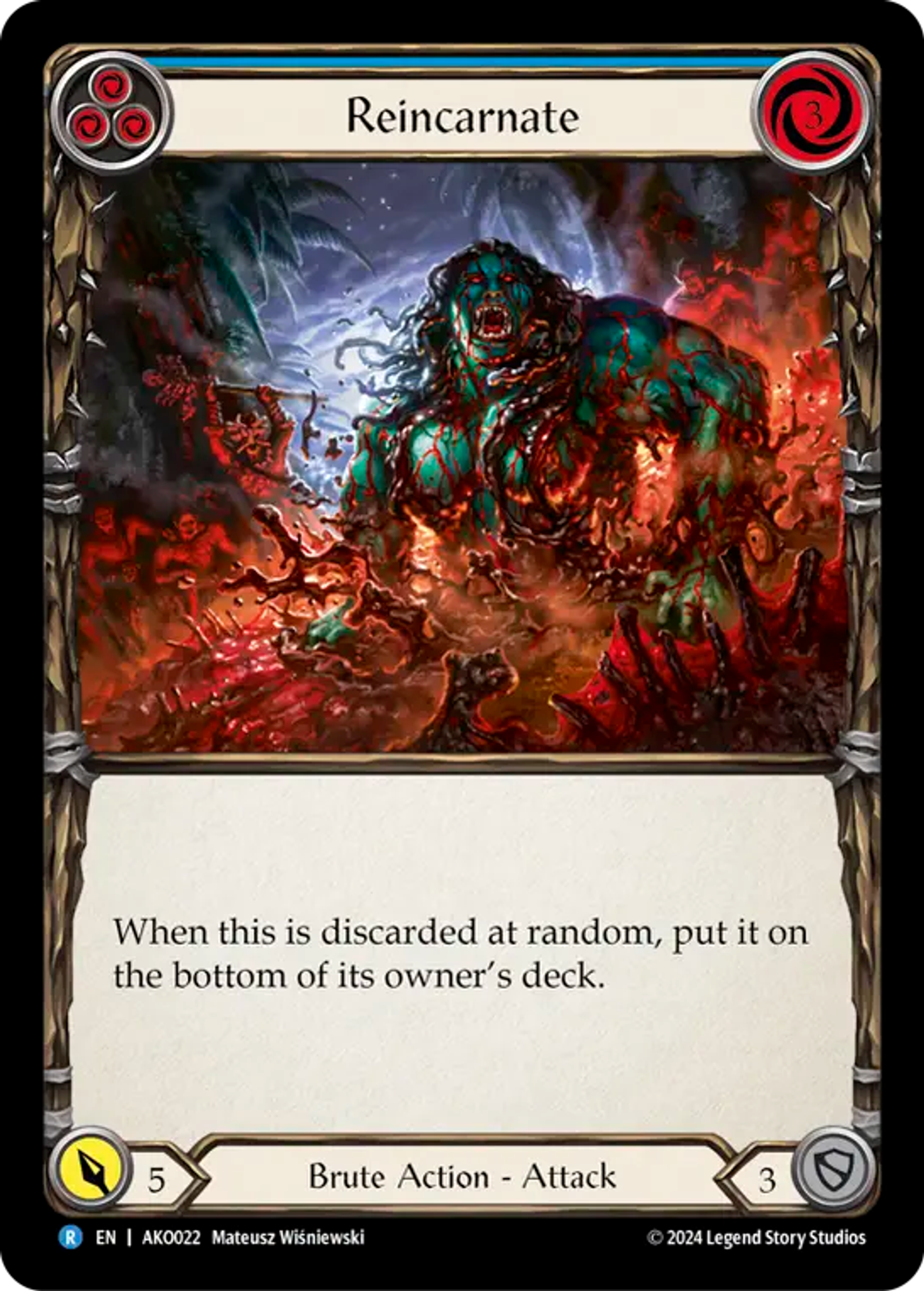 Reincarnate (Blue) — Armory Deck - Kayo, Armed and Dangerous — Flesh and Blood