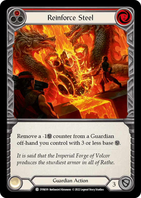 Reinforce Steel (Red) — Dynasty — Flesh and Blood