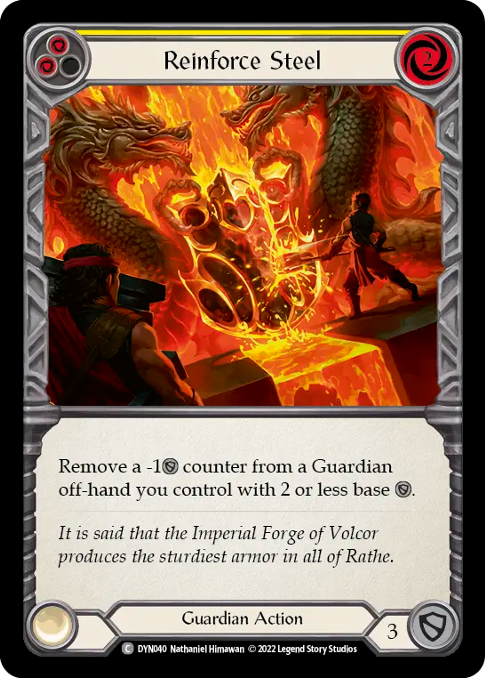 Reinforce Steel (Yellow) — Dynasty — Flesh and Blood