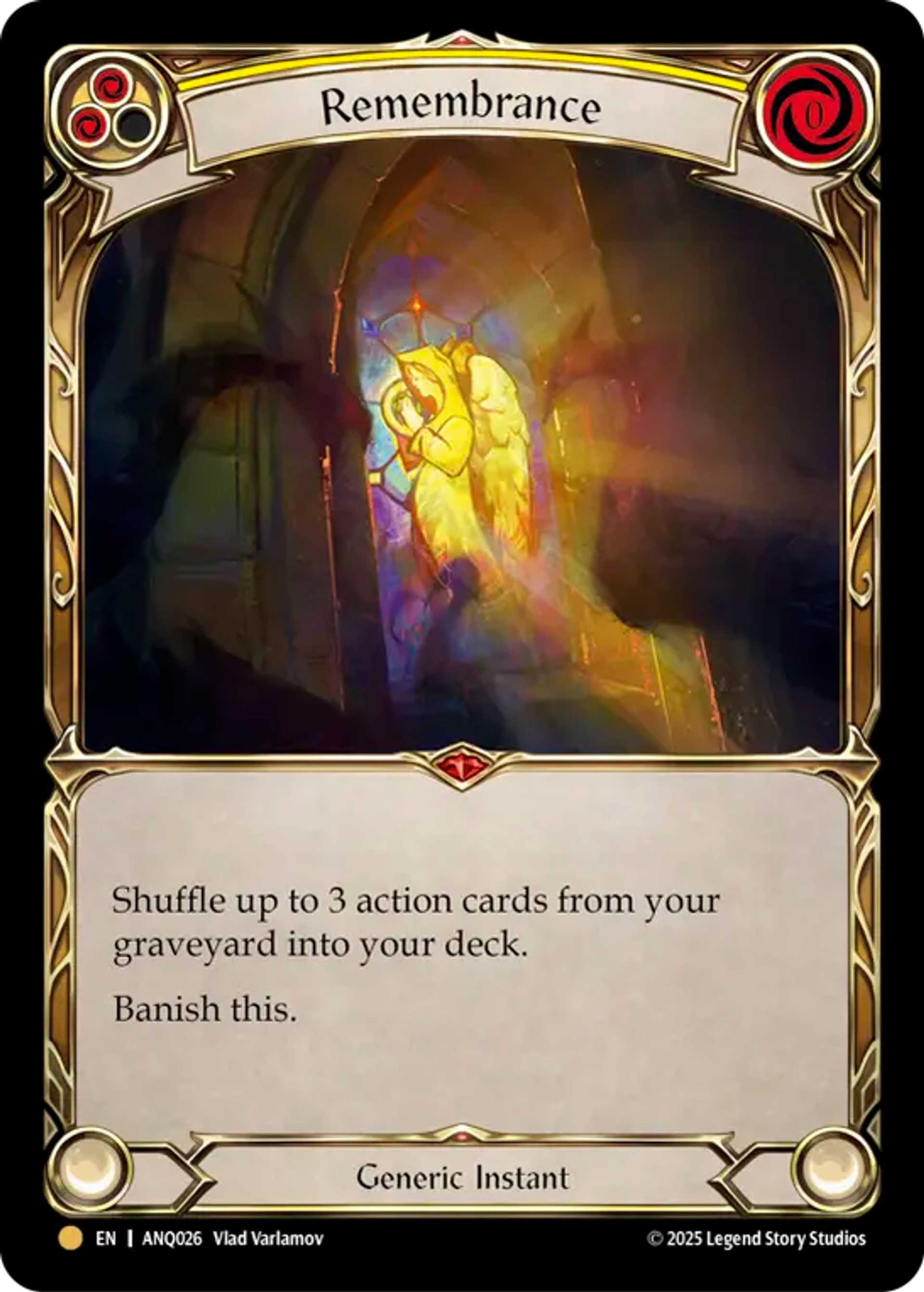 Remembrance (Yellow) — Compendium of Rathe - Antiquity Pack — Flesh and Blood