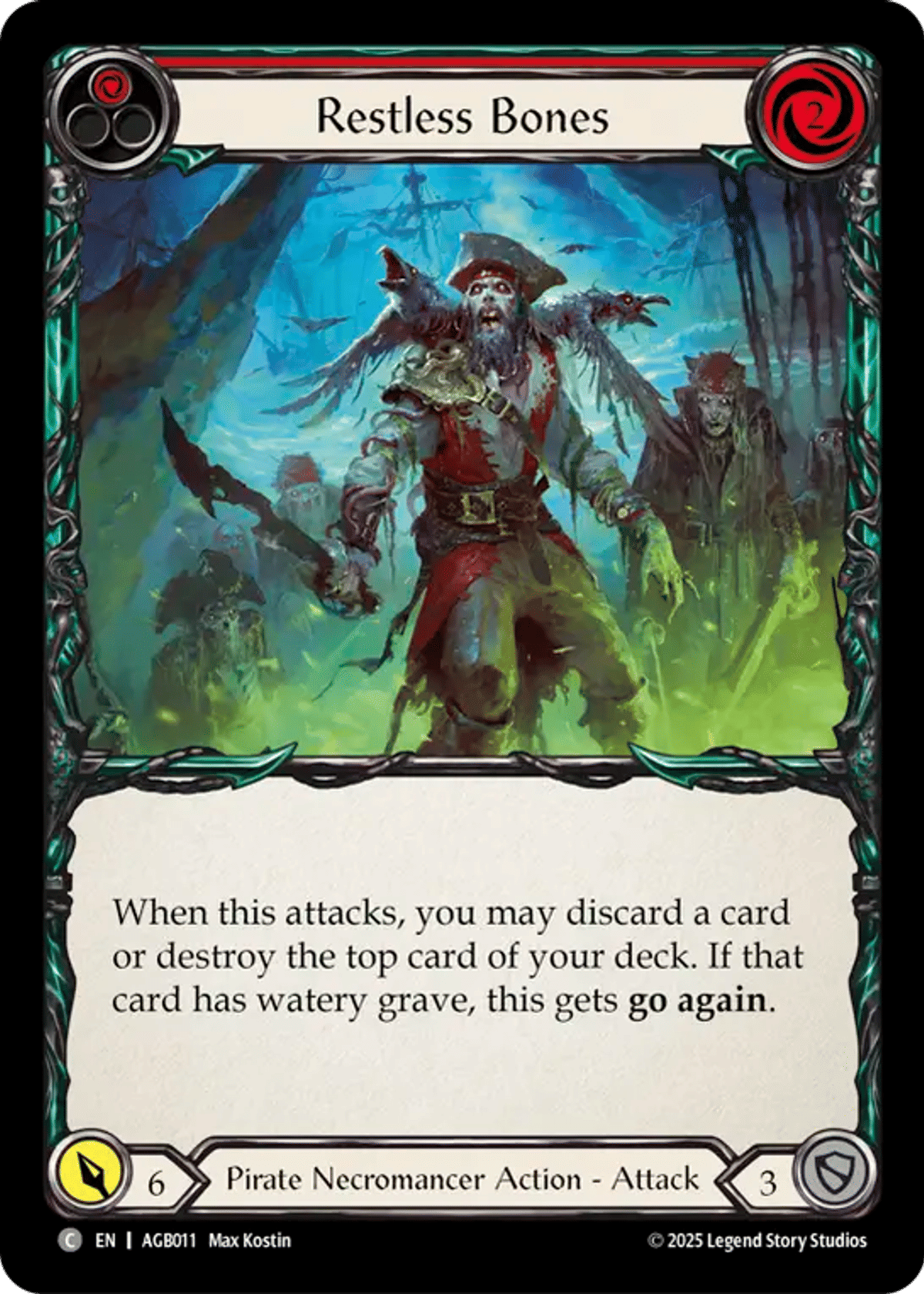 Restless Bones (Red) from Armory Deck - Gravy Bones - Flesh and Blood