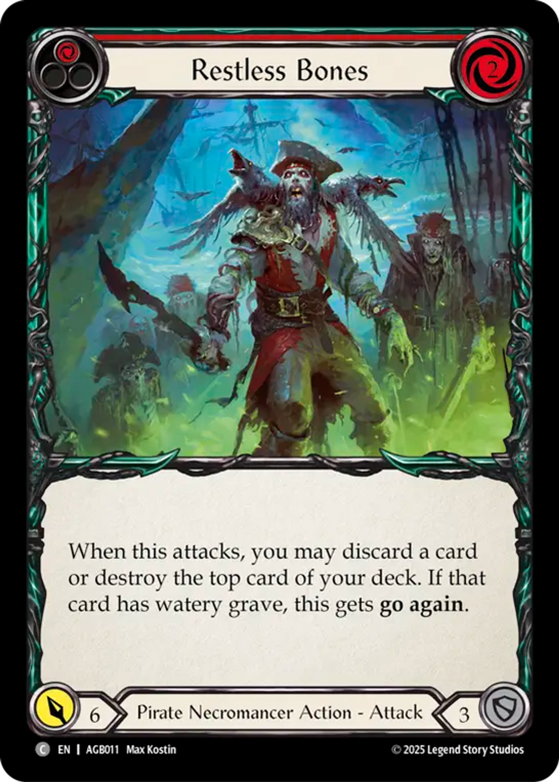 Restless Bones (Red) — Armory Deck - Gravy Bones — Flesh and Blood