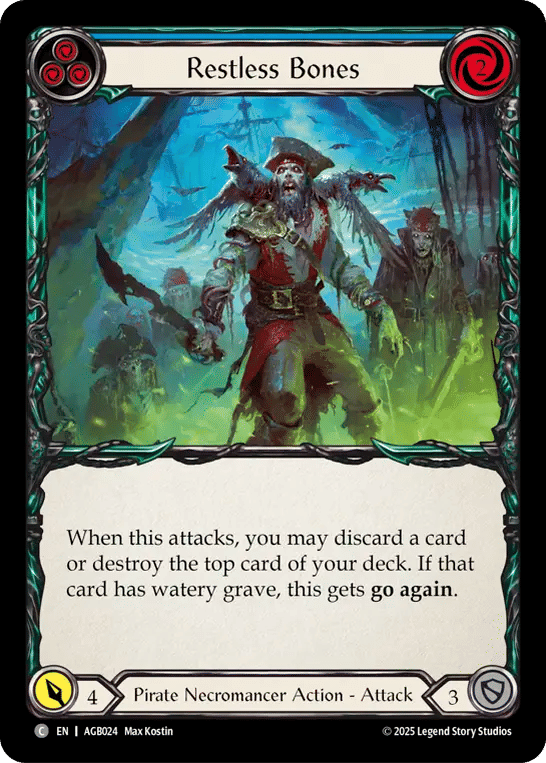 Restless Bones (Blue) — Armory Deck - Gravy Bones — Flesh and Blood