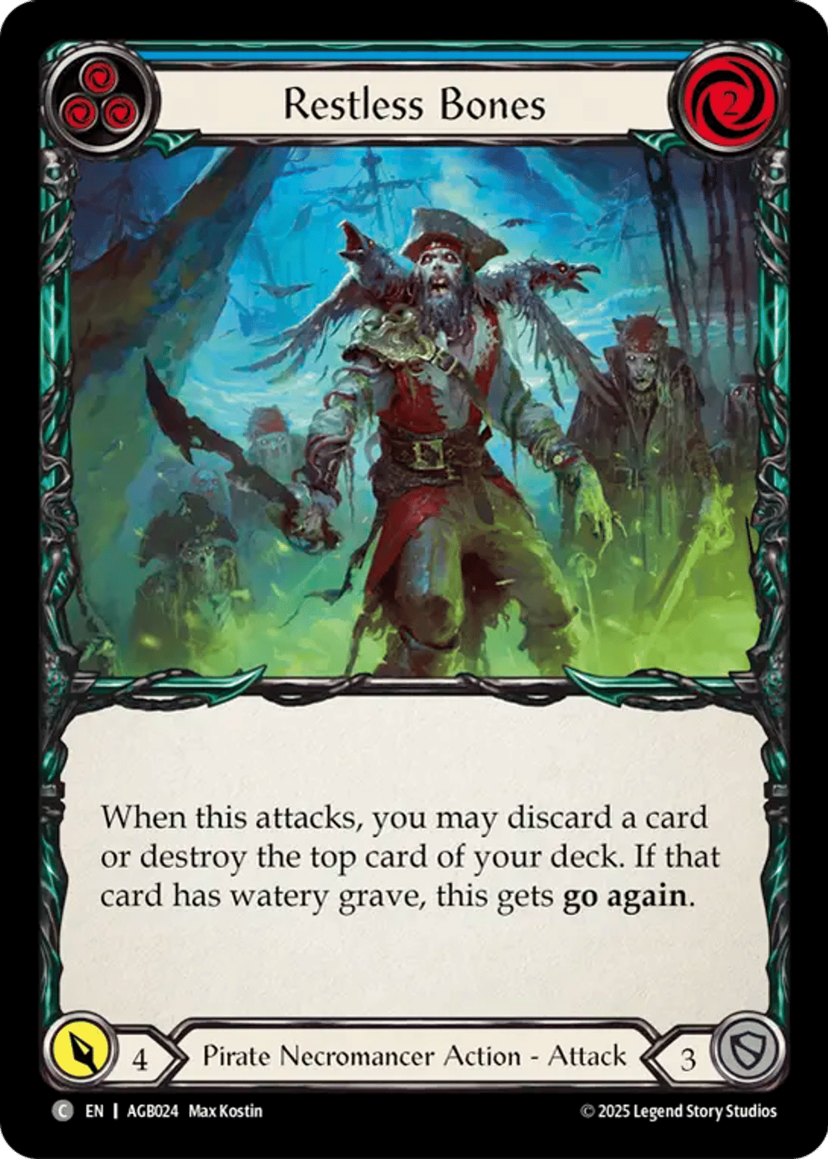 Restless Bones (Blue) from Armory Deck - Gravy Bones - Flesh and Blood