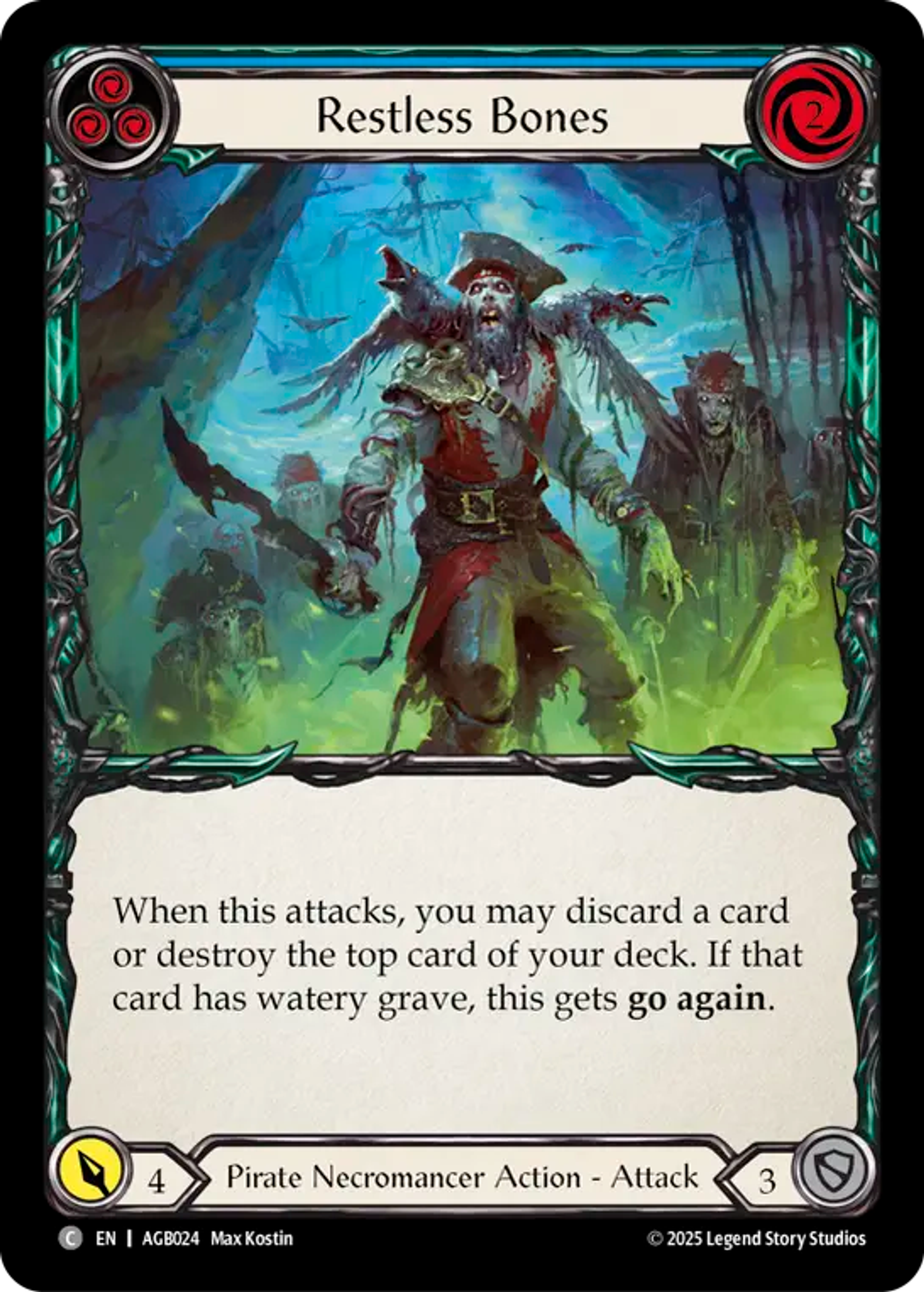 Restless Bones (Blue) — Armory Deck - Gravy Bones — Flesh and Blood