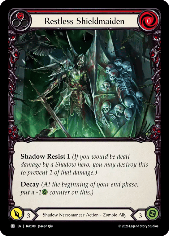 Restless Shieldmaiden (Red) — Usurp the Shadow Throne — Flesh and Blood