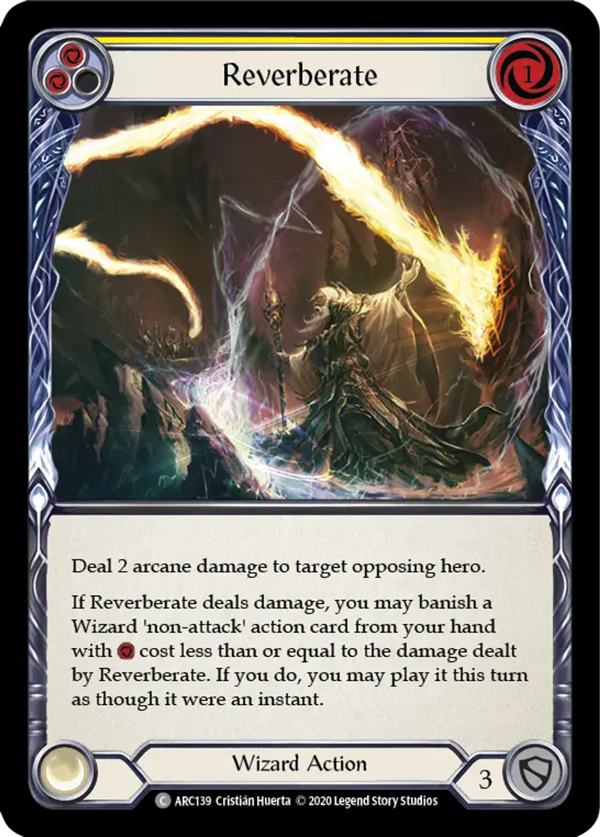 Reverberate (Yellow) — Arcane Rising - Unlimited — Flesh and Blood