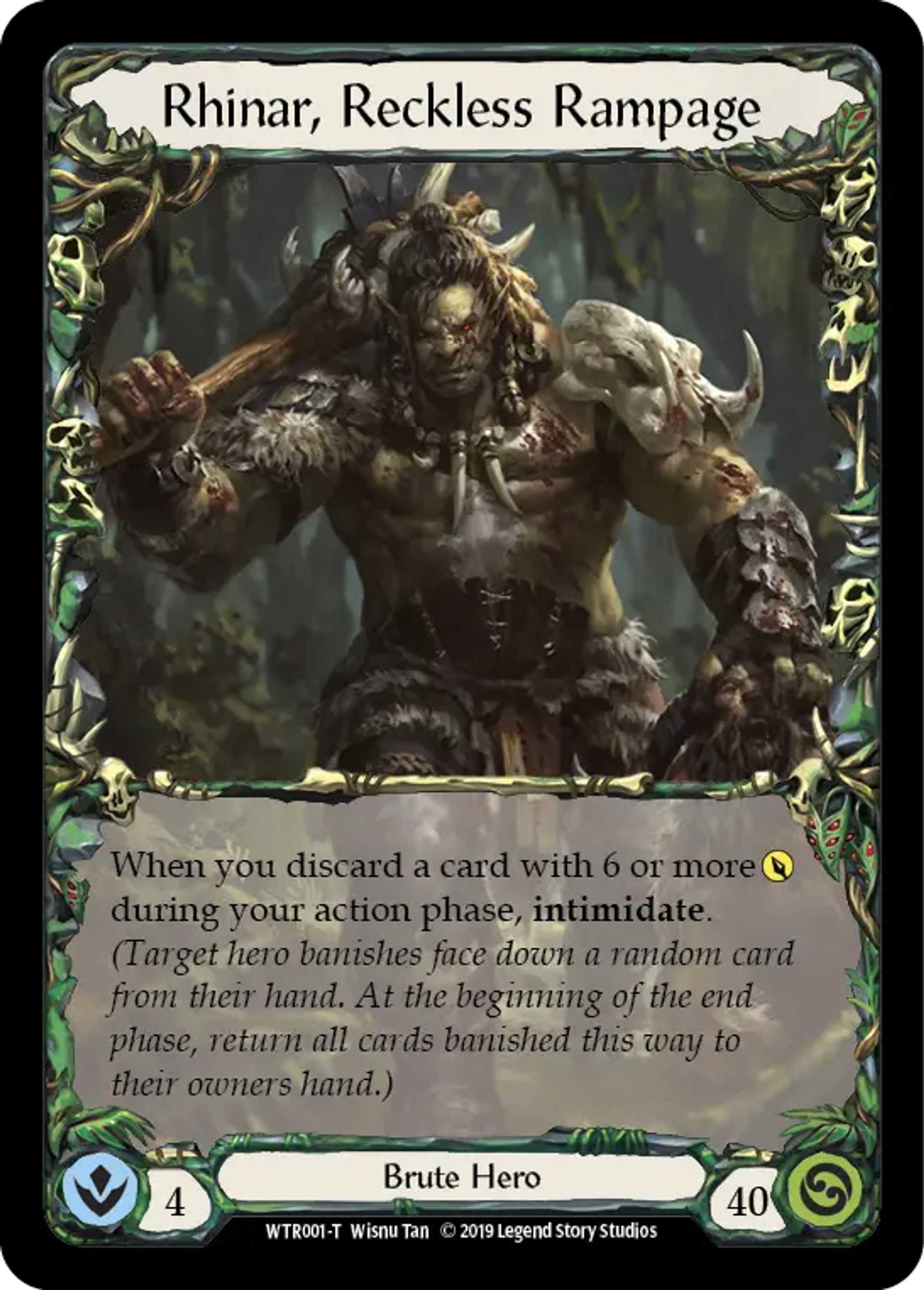 Rhinar, Reckless Rampage — Welcome to Rathe — Flesh and Blood