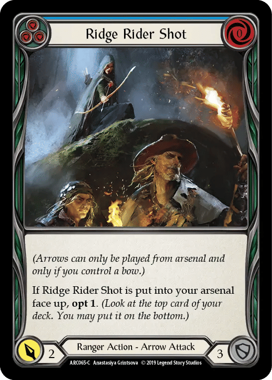 Ridge Rider Shot (Blue) — Arcane Rising — Flesh and Blood