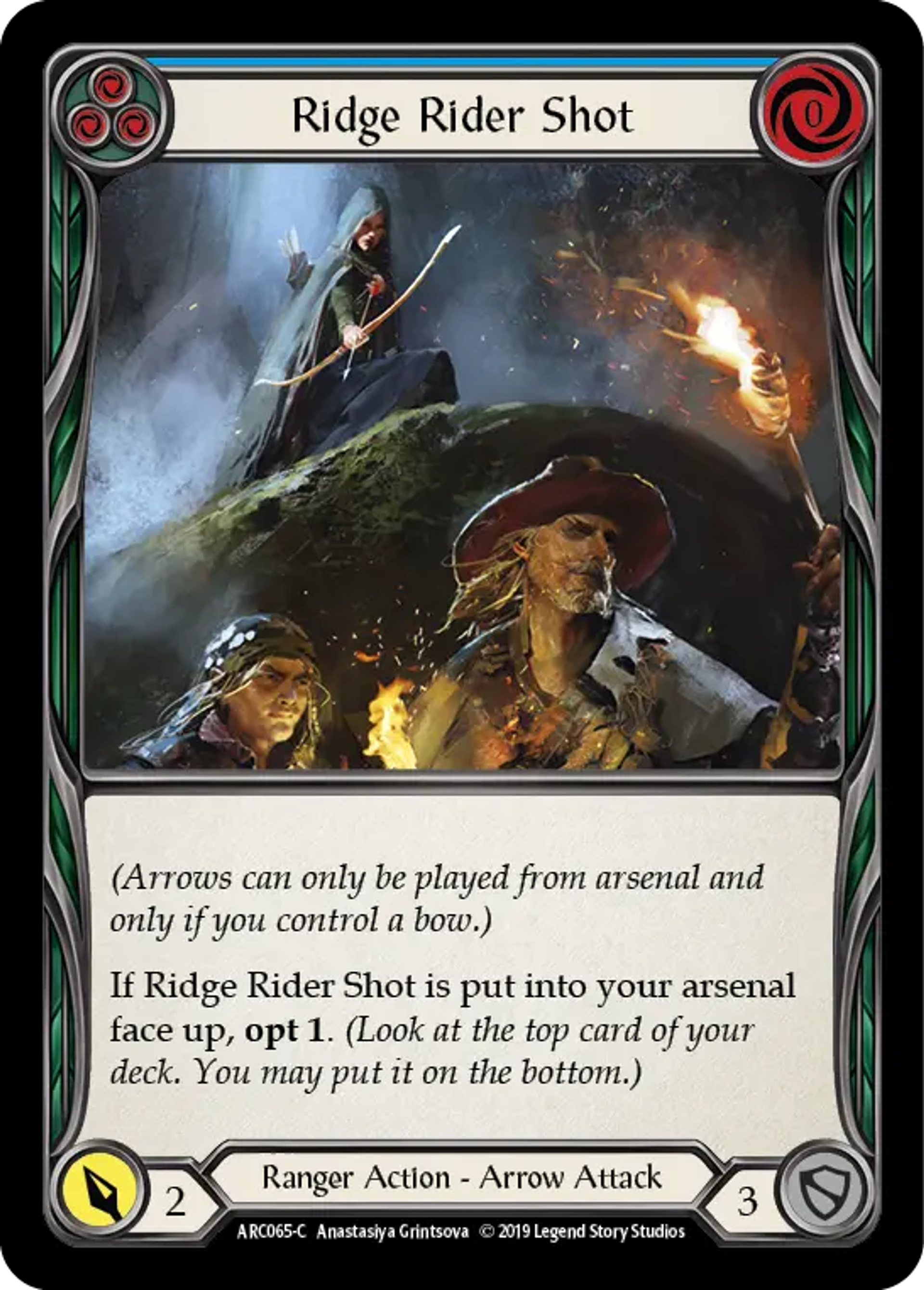 Ridge Rider Shot (Blue) — Arcane Rising — Flesh and Blood
