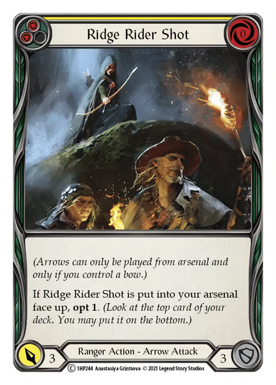 Ridge Rider Shot (Yellow) — History Pack 1 — Flesh and Blood