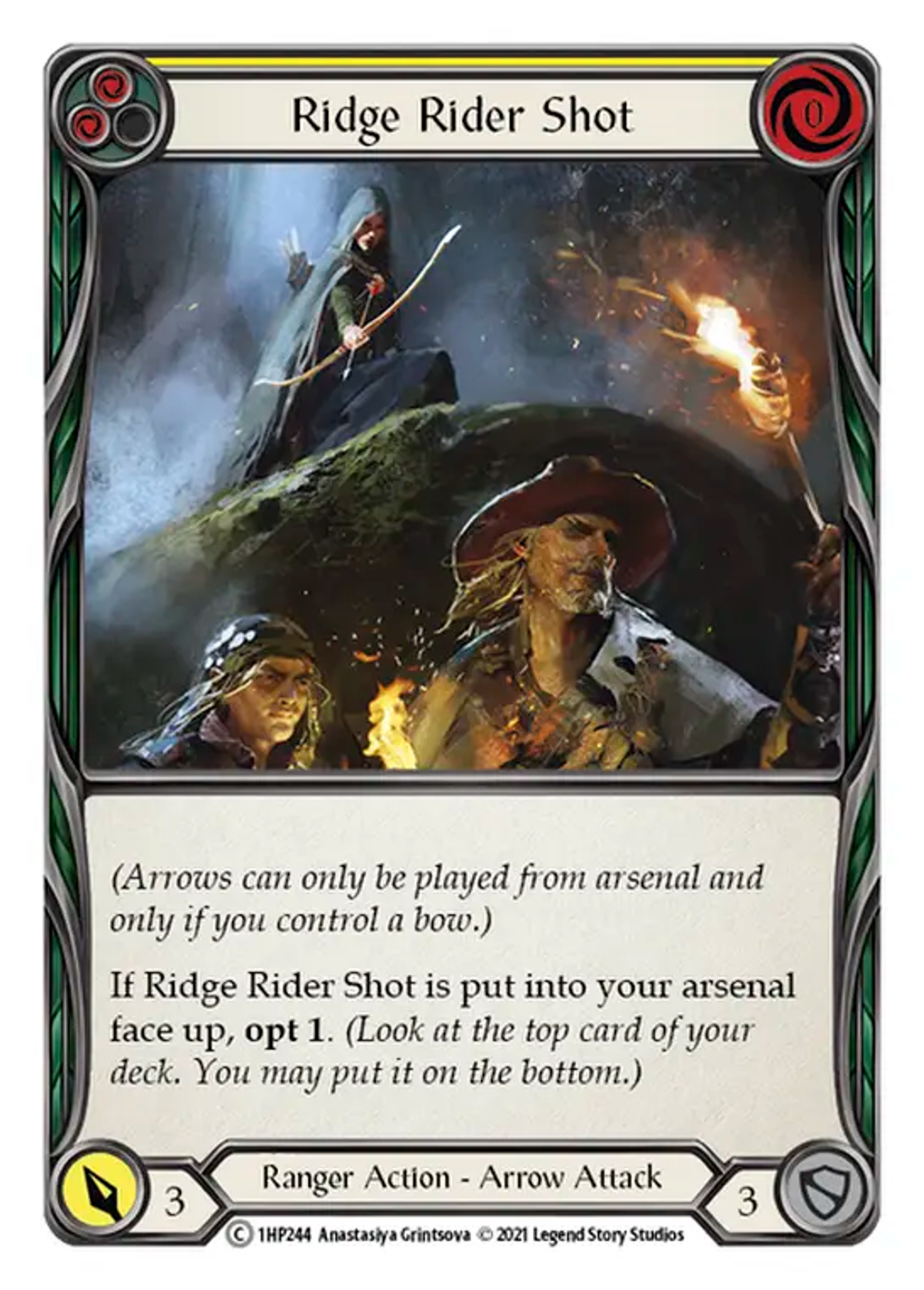 Ridge Rider Shot (Yellow) — History Pack 1 — Flesh and Blood