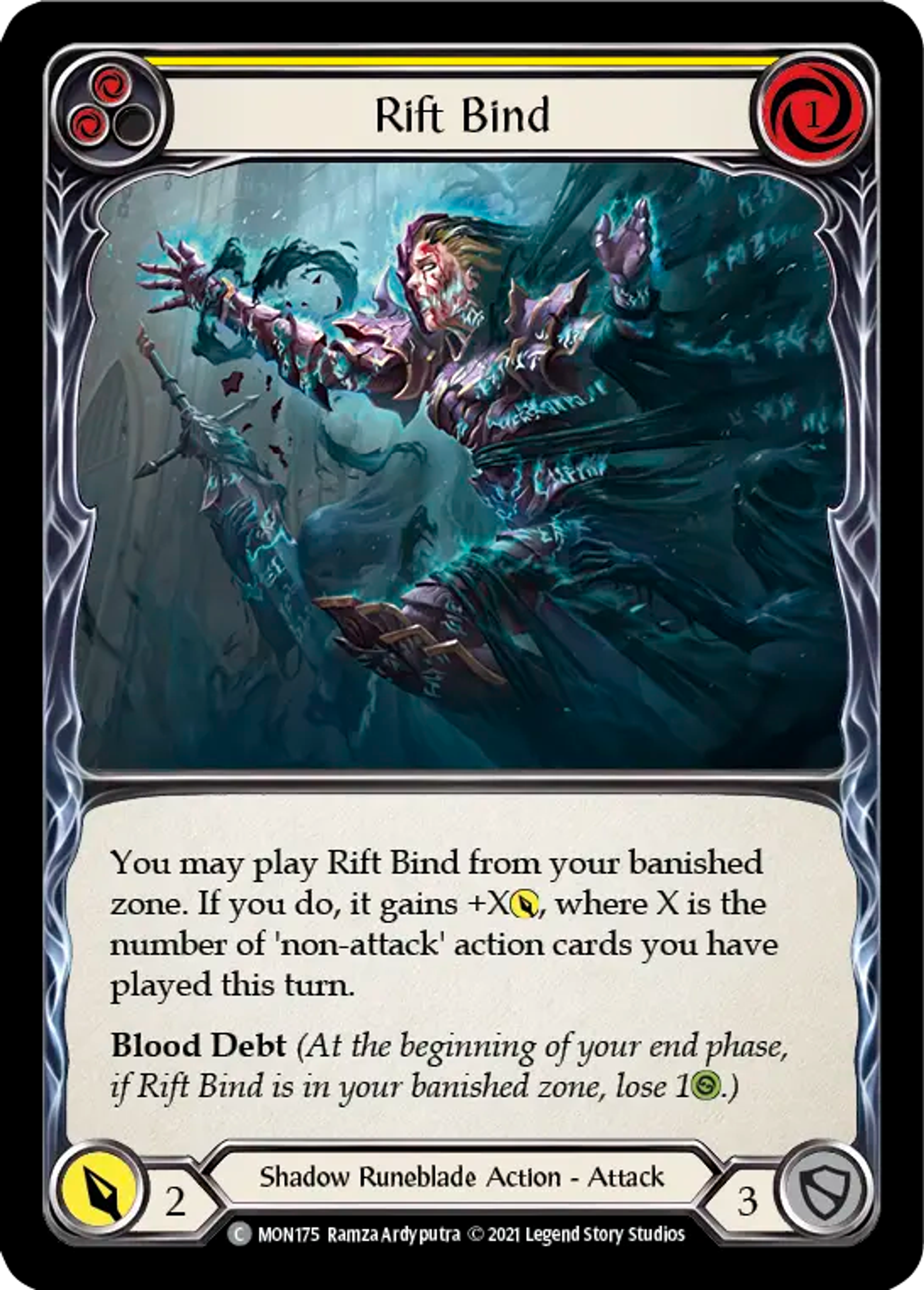 Rift Bind (Yellow) — Monarch — Flesh and Blood