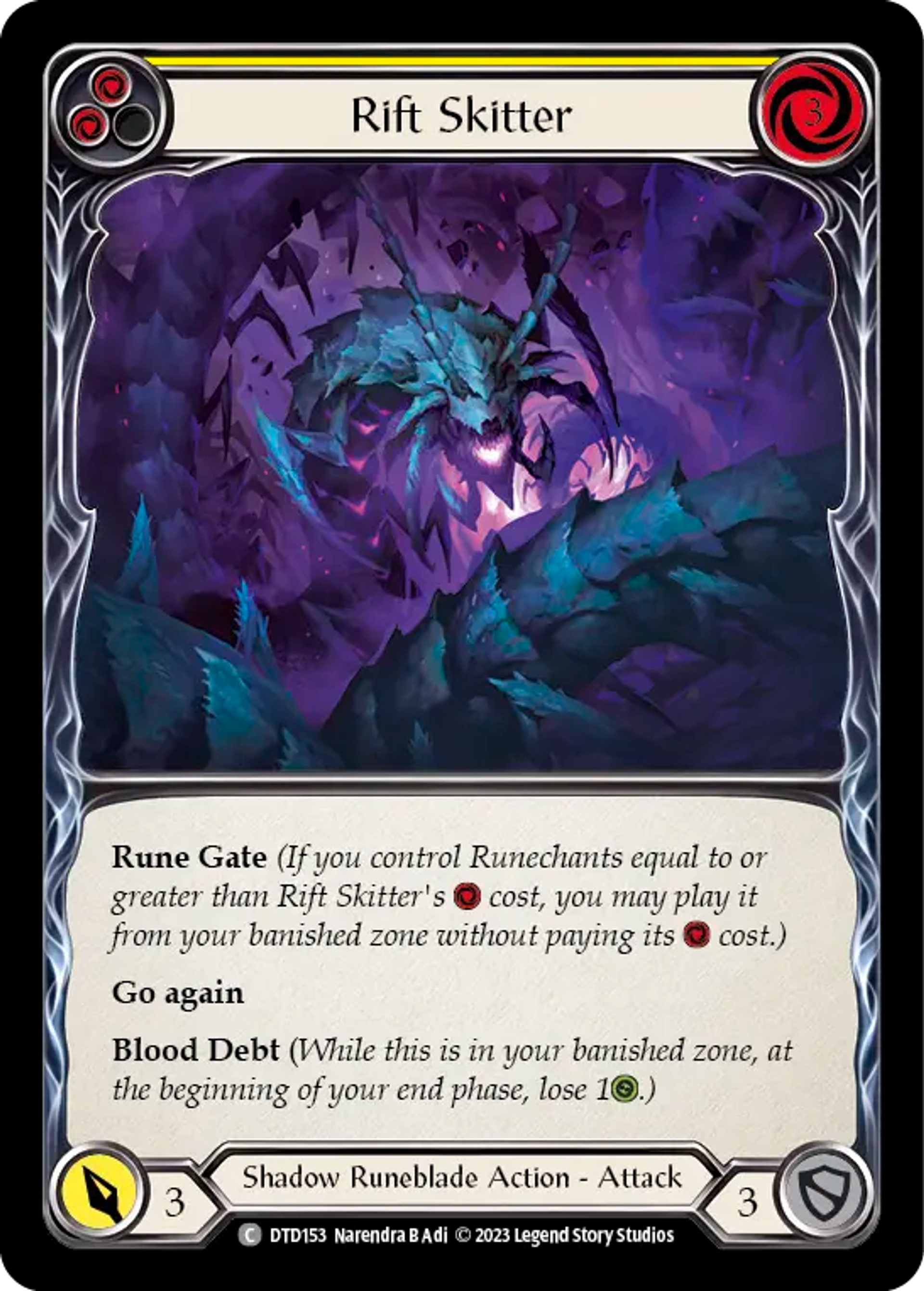 Rift Skitter (Yellow) — Dusk till Dawn — Flesh and Blood