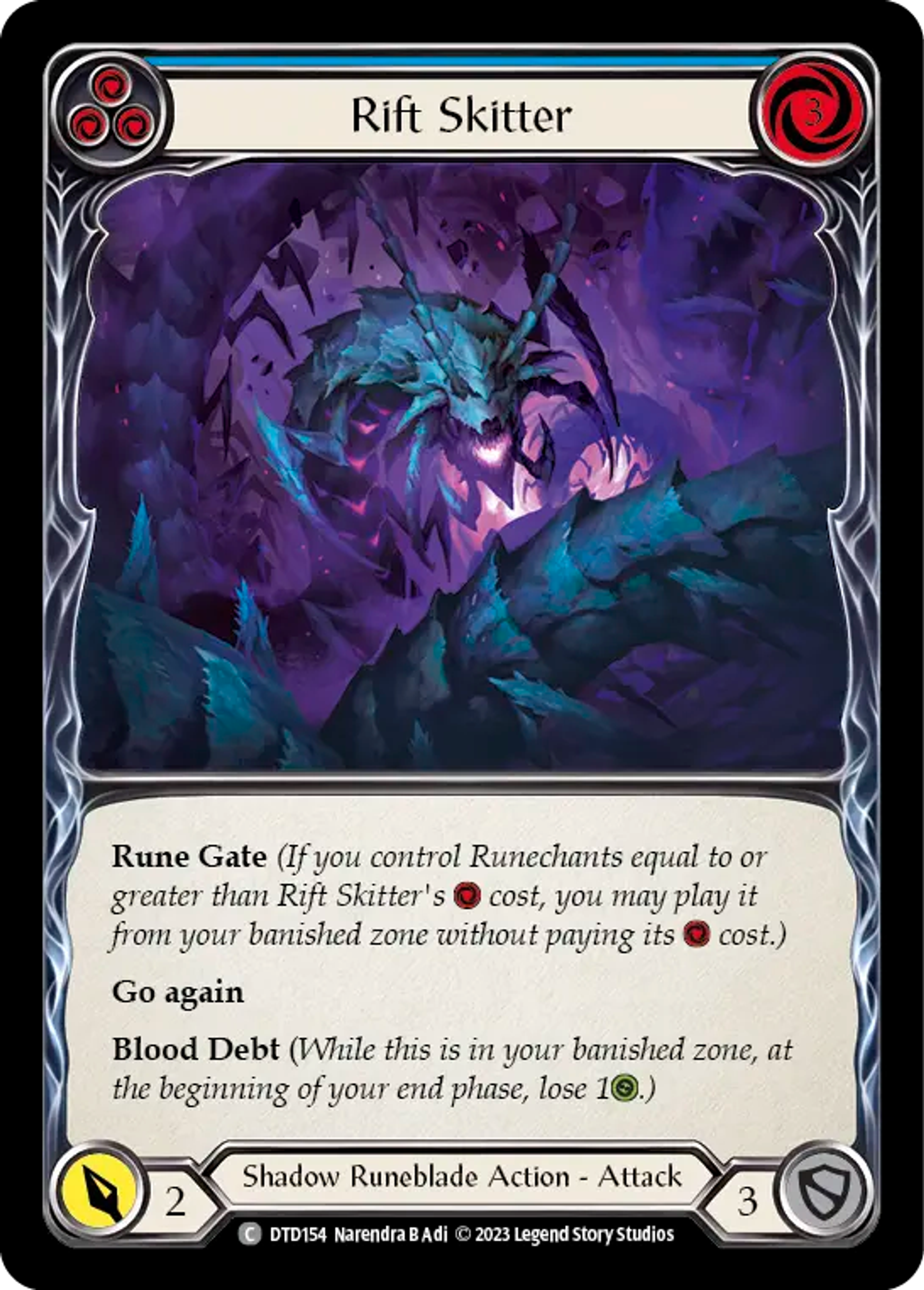 Rift Skitter (Blue) — Dusk till Dawn — Flesh and Blood