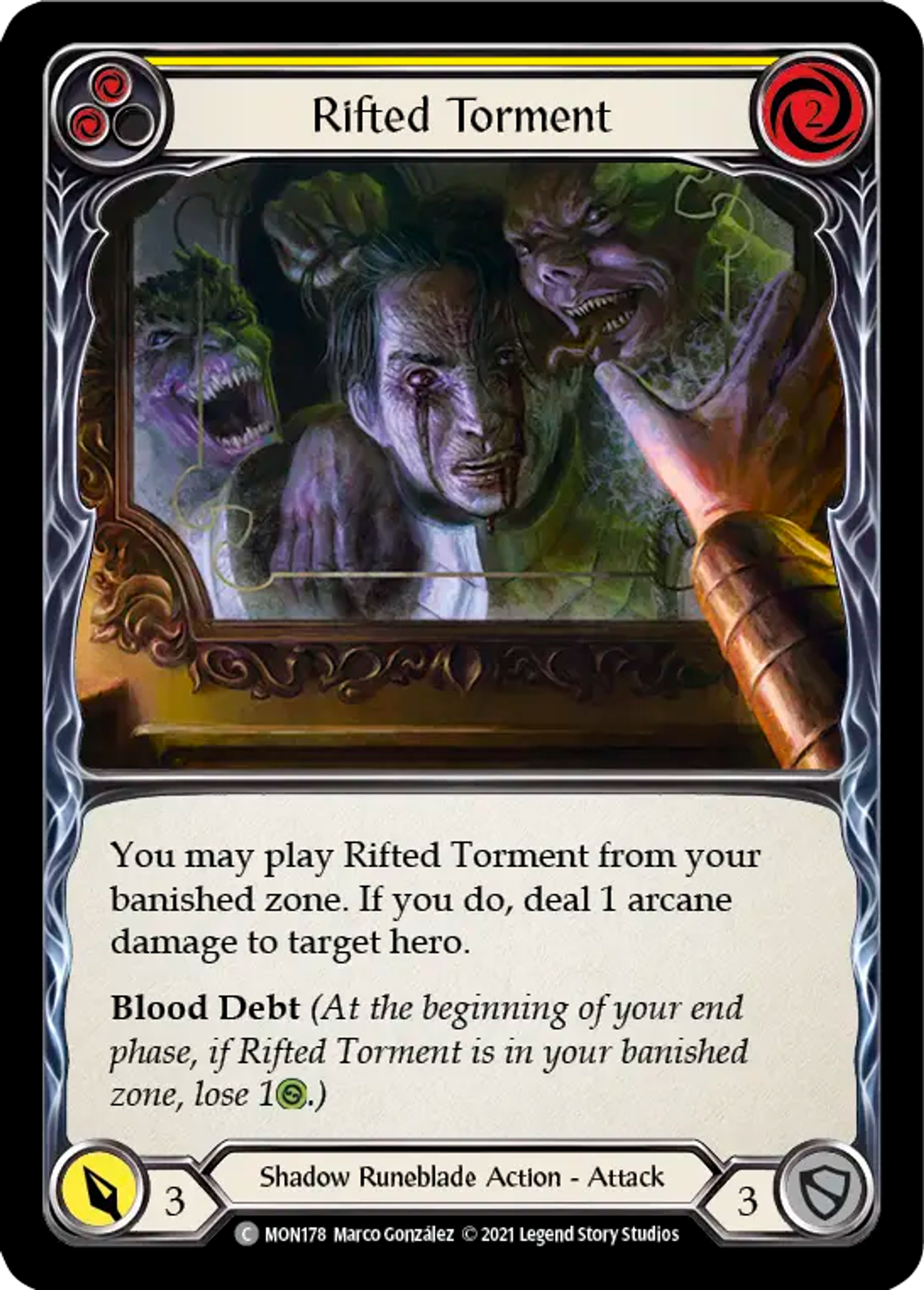 Rifted Torment (Yellow) — Monarch — Flesh and Blood