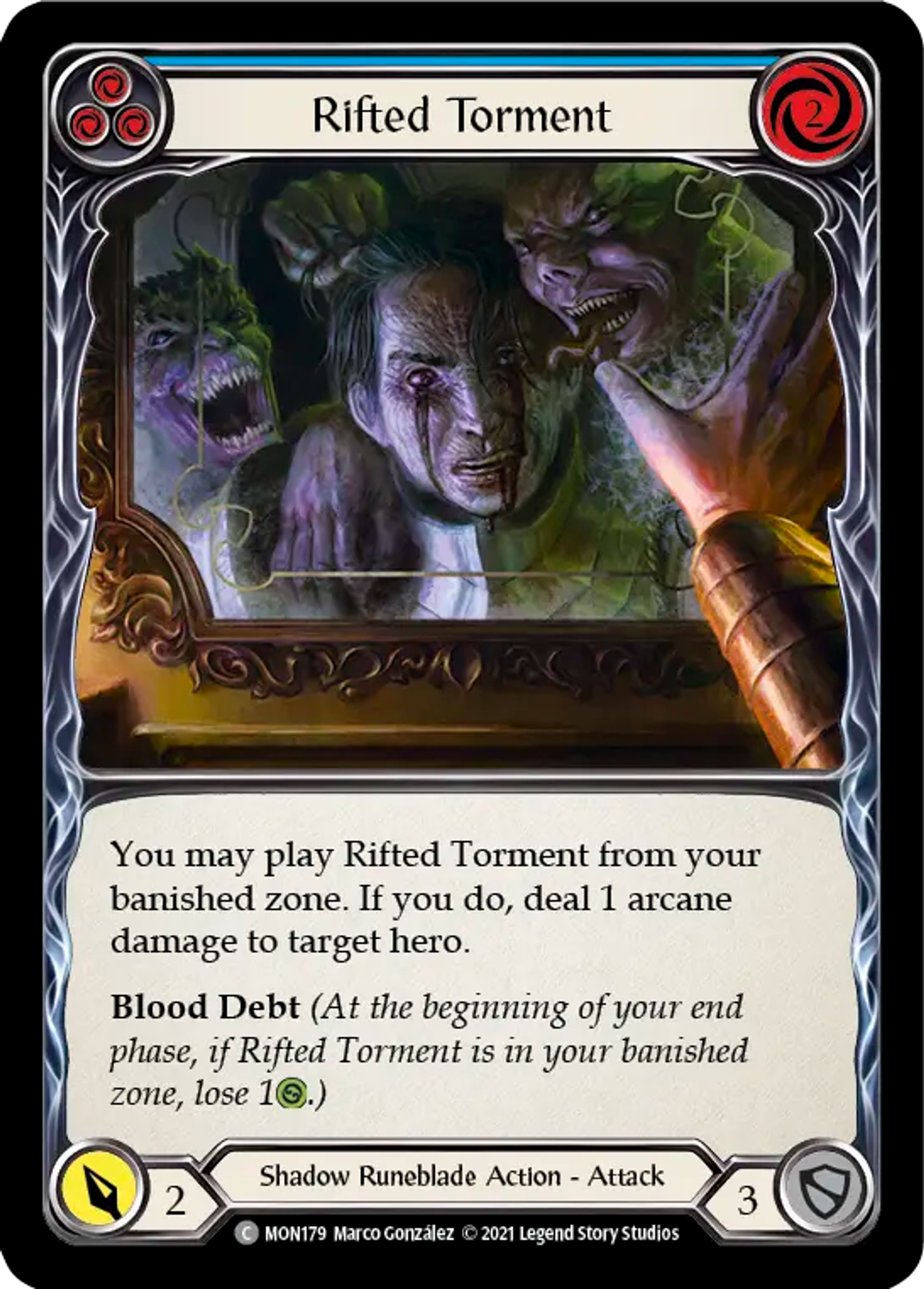 Rifted Torment (Blue) — Monarch — Flesh and Blood
