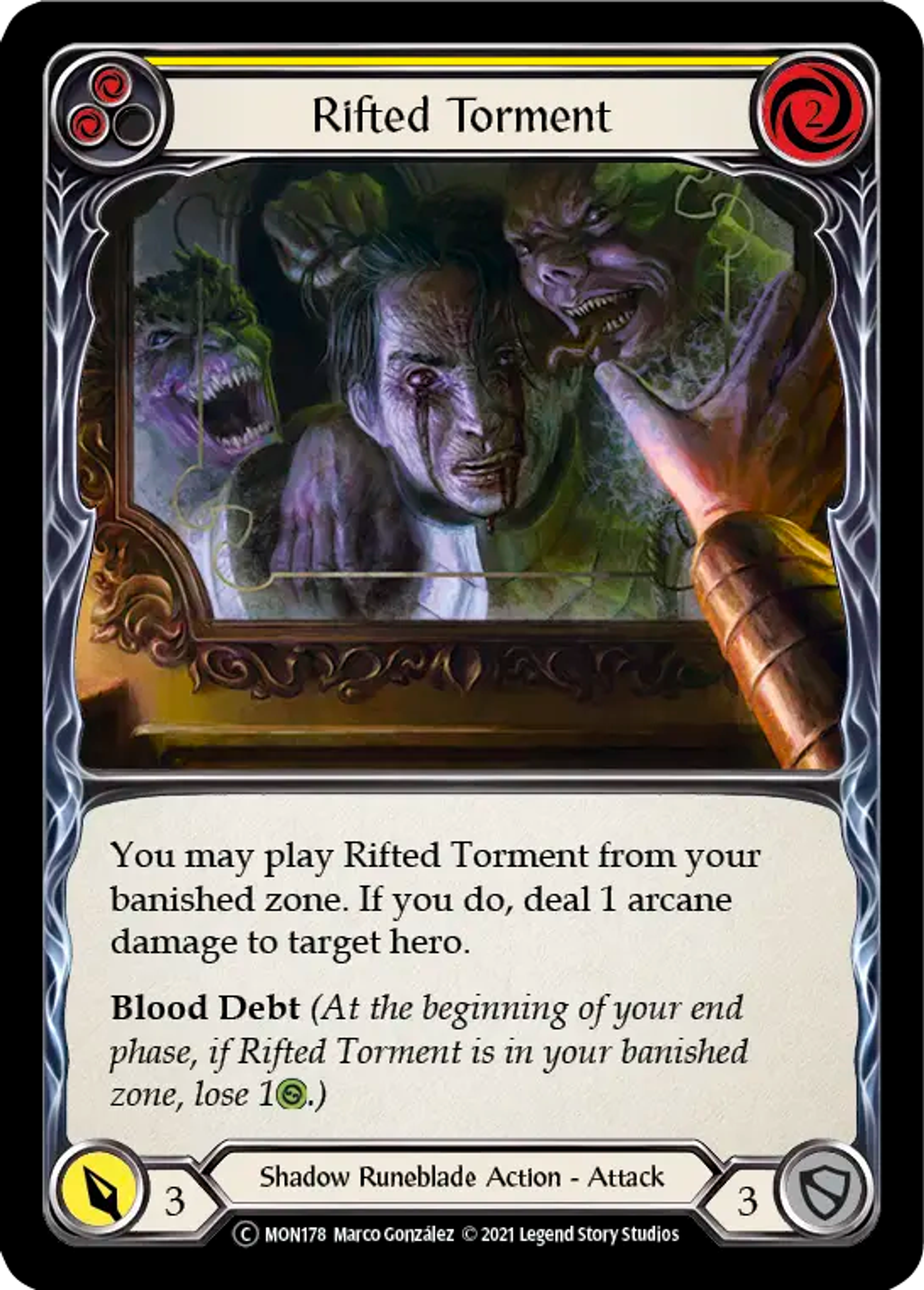 Rifted Torment (Yellow) — Monarch - Unlimited — Flesh and Blood