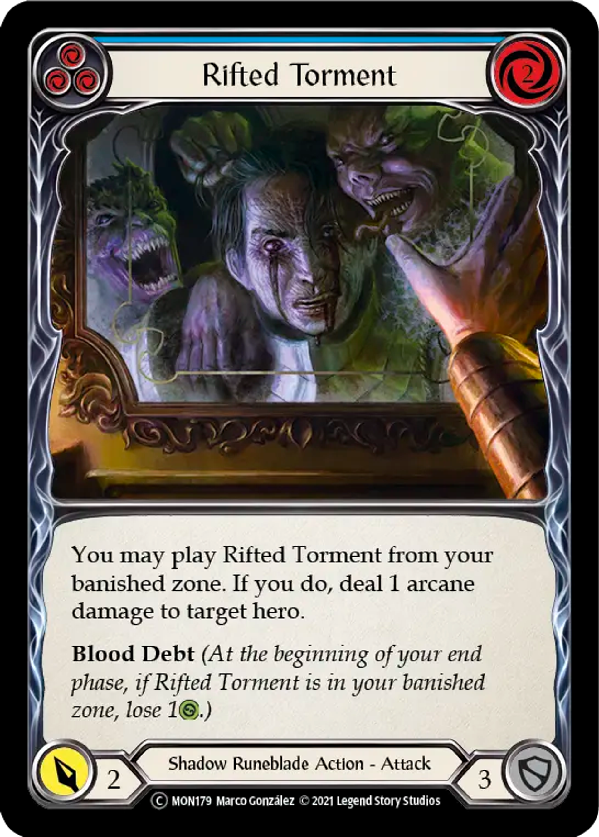 Rifted Torment (Blue) — Monarch - Unlimited — Flesh and Blood