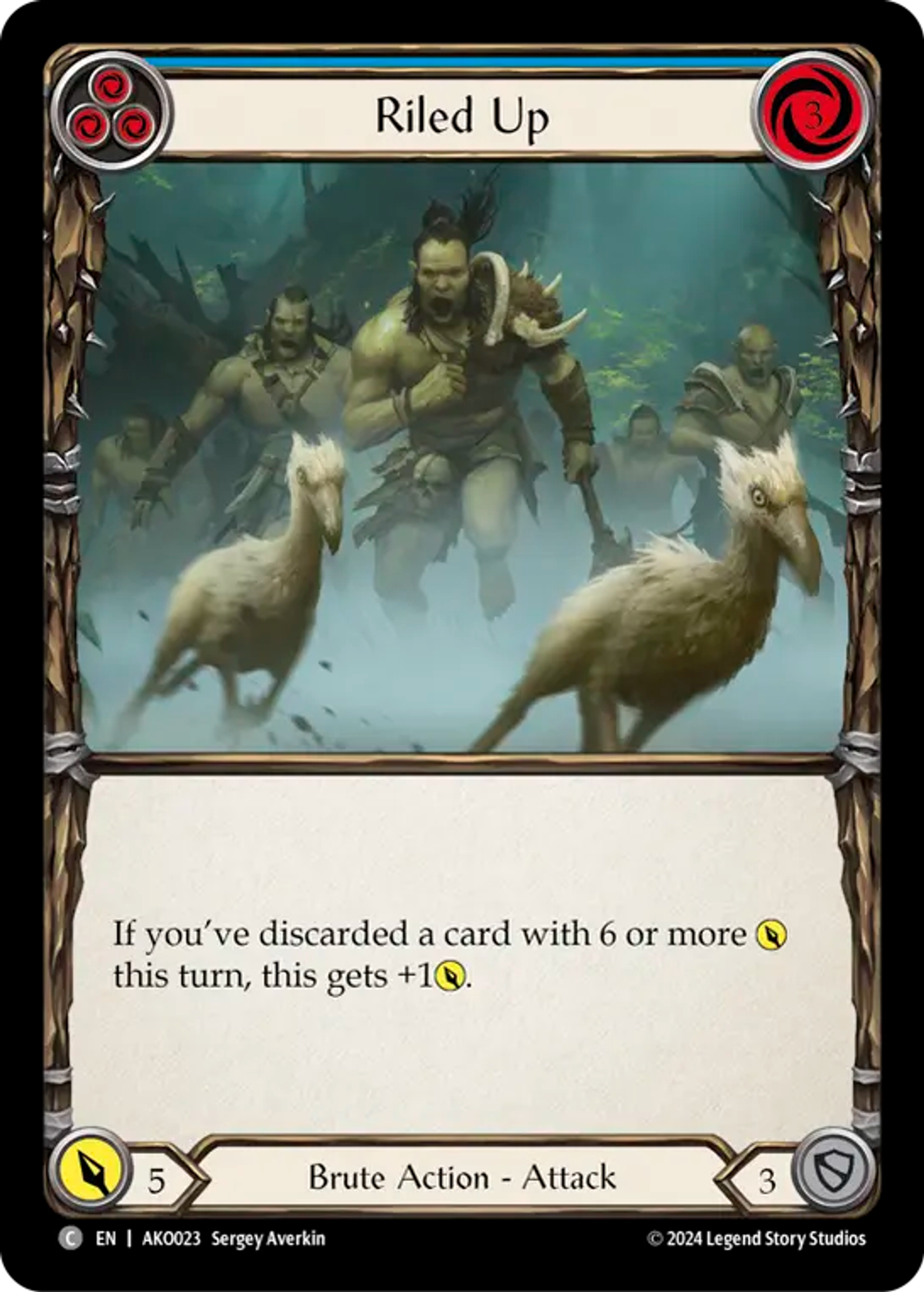 Riled Up (Blue) — Armory Deck - Kayo, Armed and Dangerous — Flesh and Blood