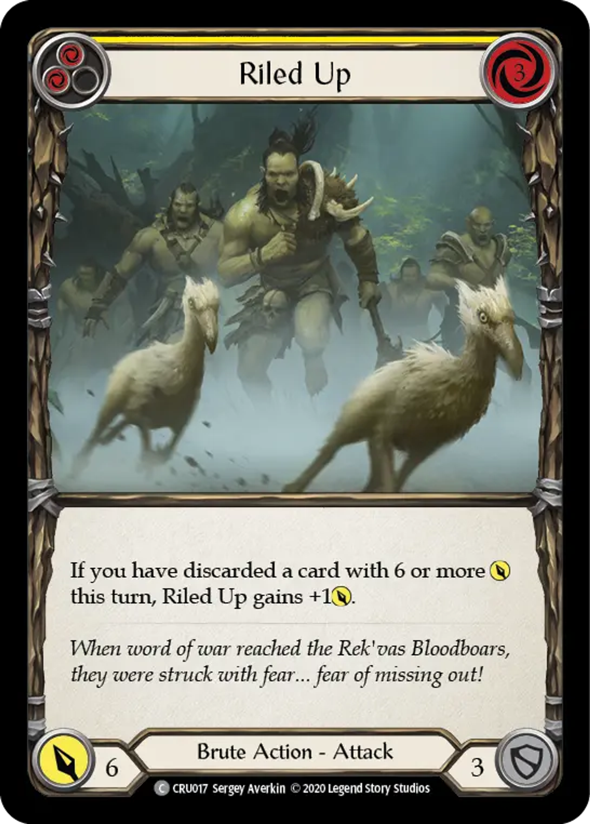 Riled Up (Yellow) — Crucible of War — Flesh and Blood