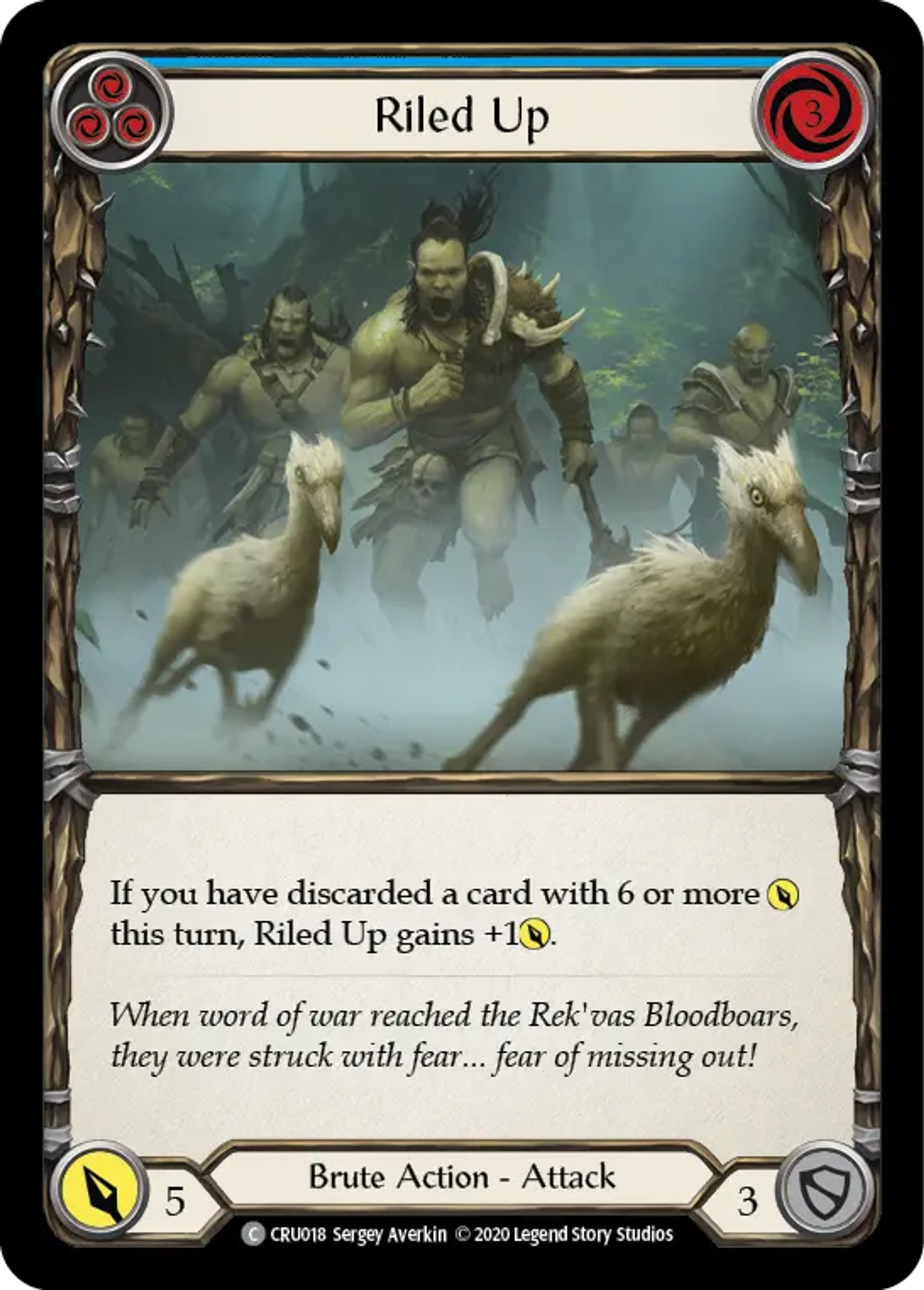 Riled Up (Blue) — Crucible of War — Flesh and Blood