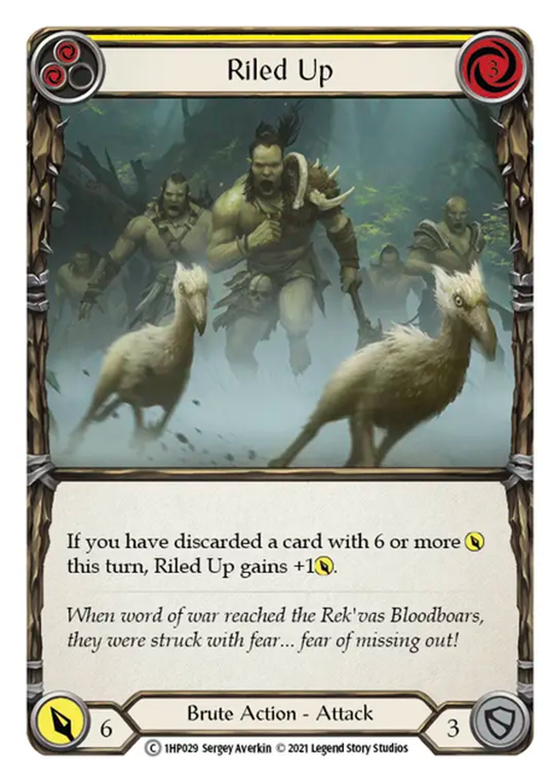Riled Up (Yellow) — History Pack 1 — Flesh and Blood