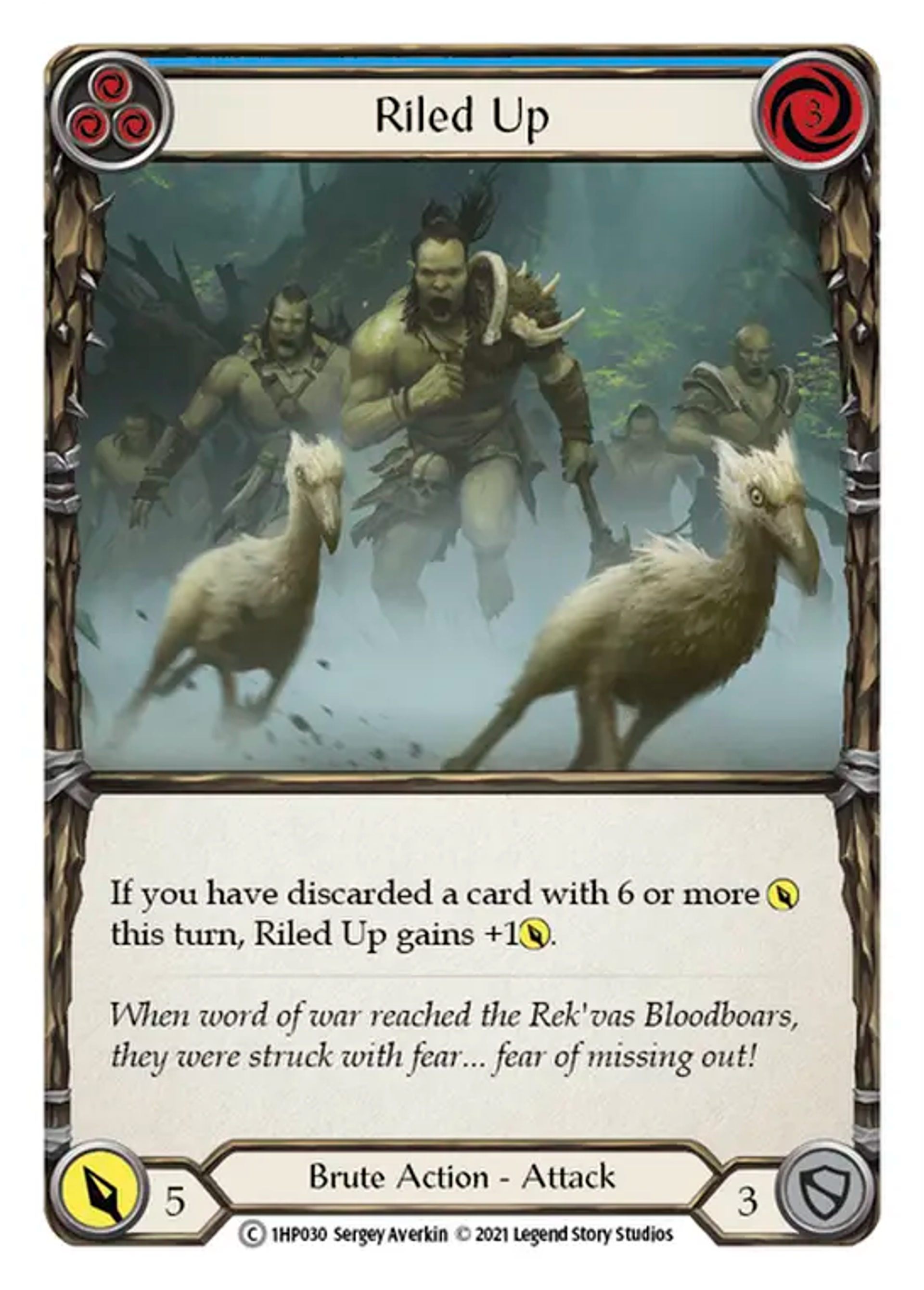 Riled Up (Blue) — History Pack 1 — Flesh and Blood