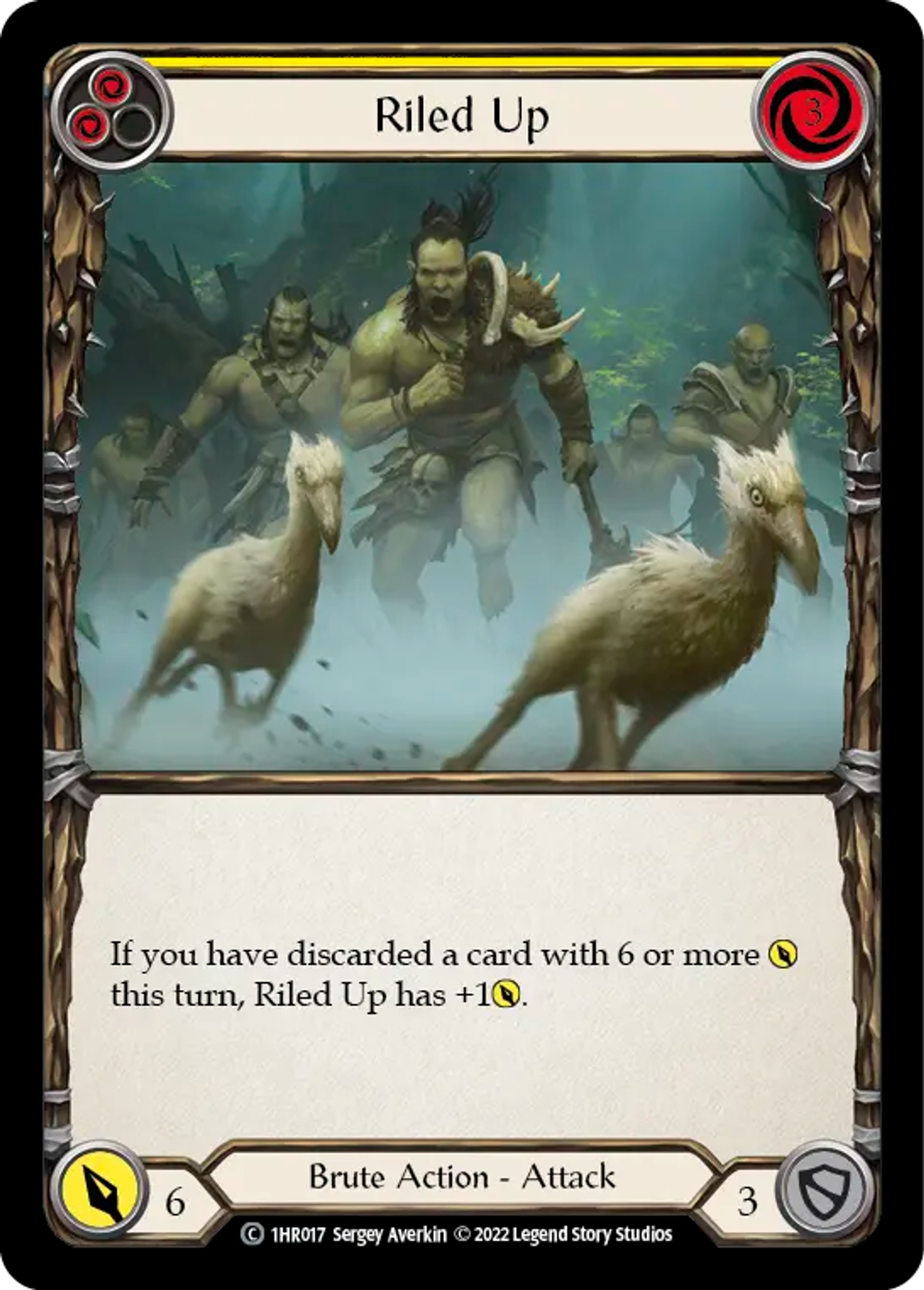 Riled Up (Yellow) — Rhinar - Blitz Deck — Flesh and Blood