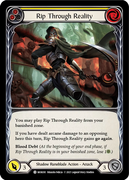 Rip Through Reality (Yellow) — Monarch — Flesh and Blood