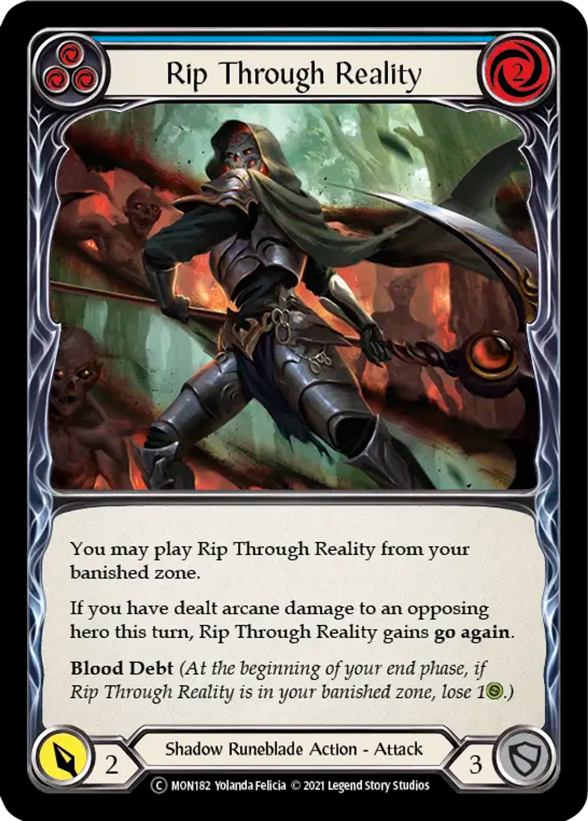 Rip Through Reality (Blue) — Monarch - Unlimited — Flesh and Blood