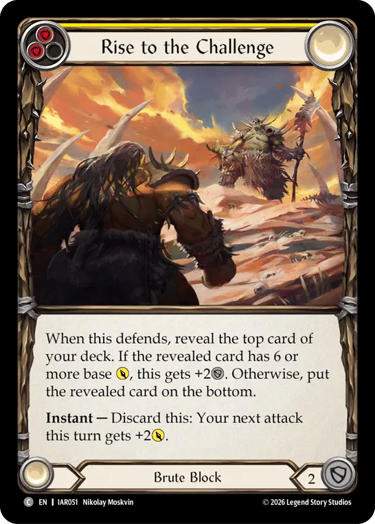 Rise to the Challenge (Yellow) — Usurp the Shadow Throne — Flesh and Blood