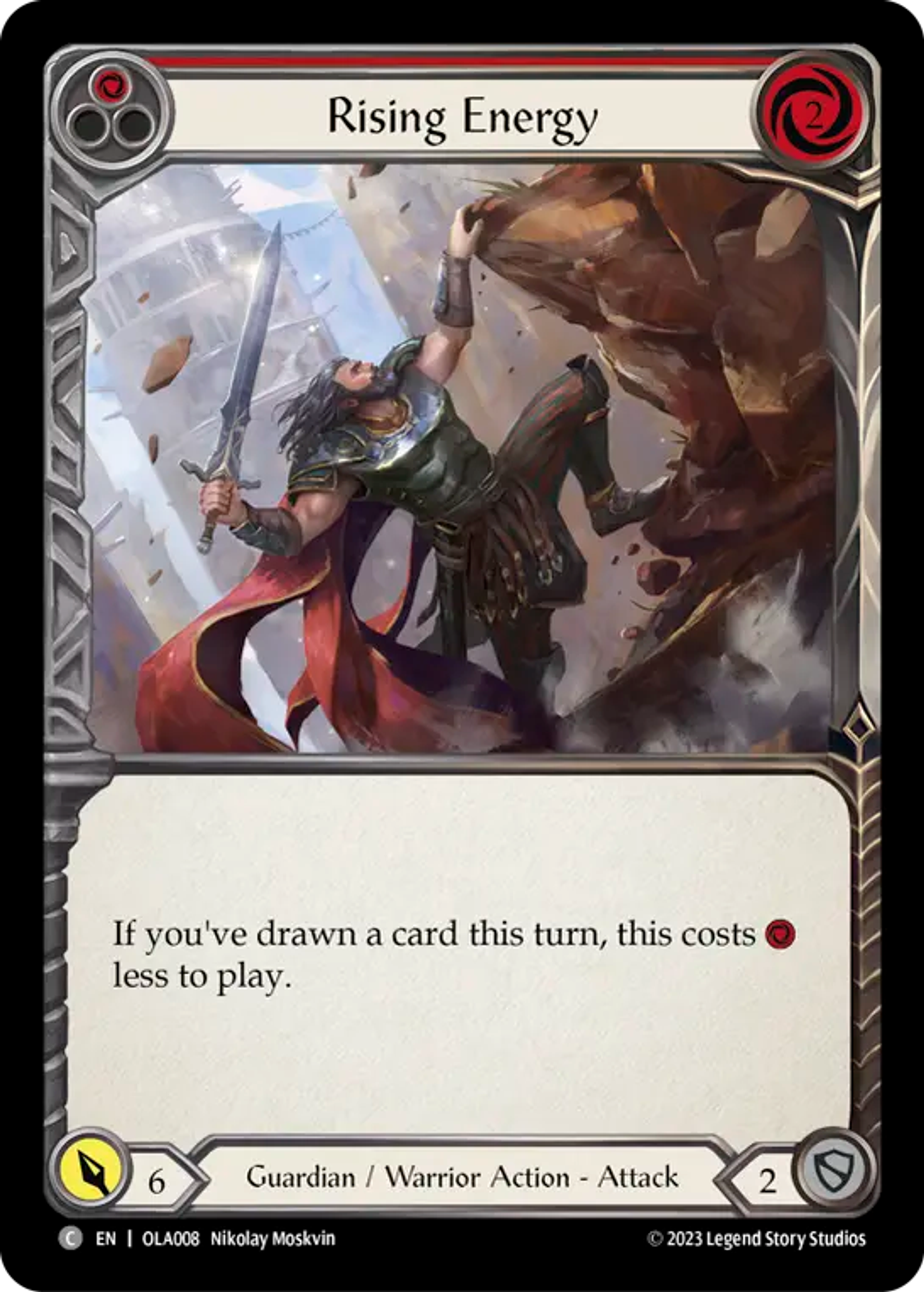 Rising Energy (Red) — Olympia - Heavy Hitters Blitz Deck — Flesh and Blood